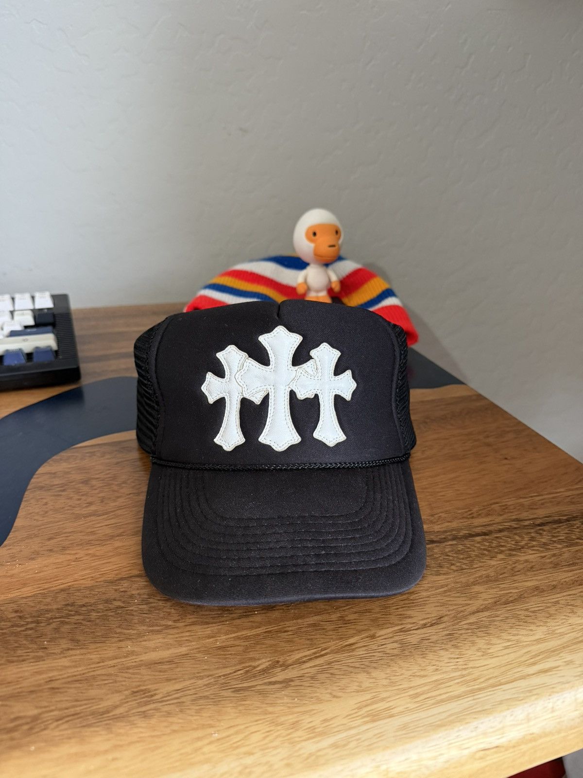 Chrome Hearts 90s Chrome Hearts 3 cross patch trucker hat Size ONE SIZE - 1 Thumbnail