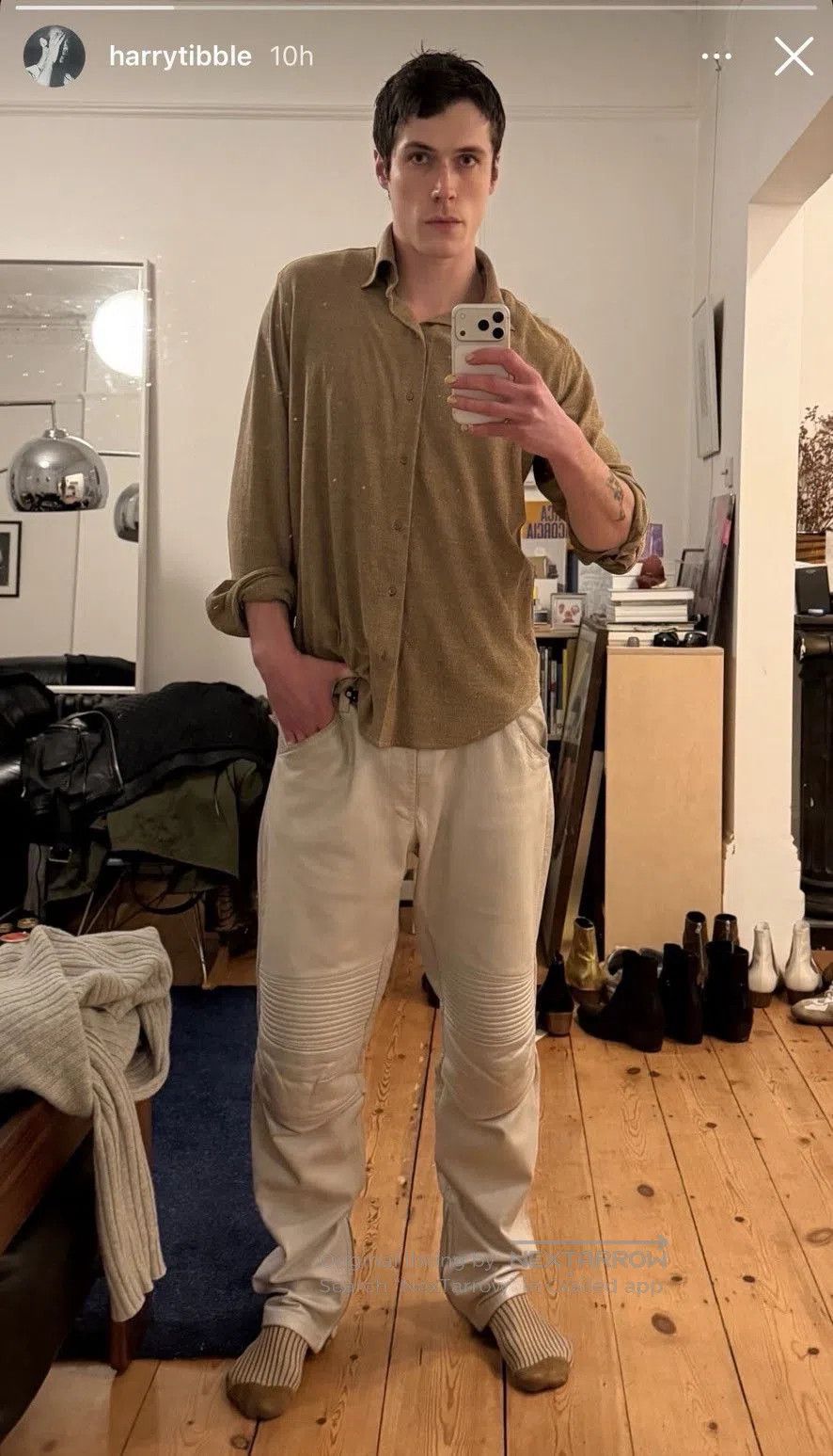 Helmut Lang Helmut Lang 1999 Astro Leather Pants. Size US 26 / EU 42 - 3 Thumbnail