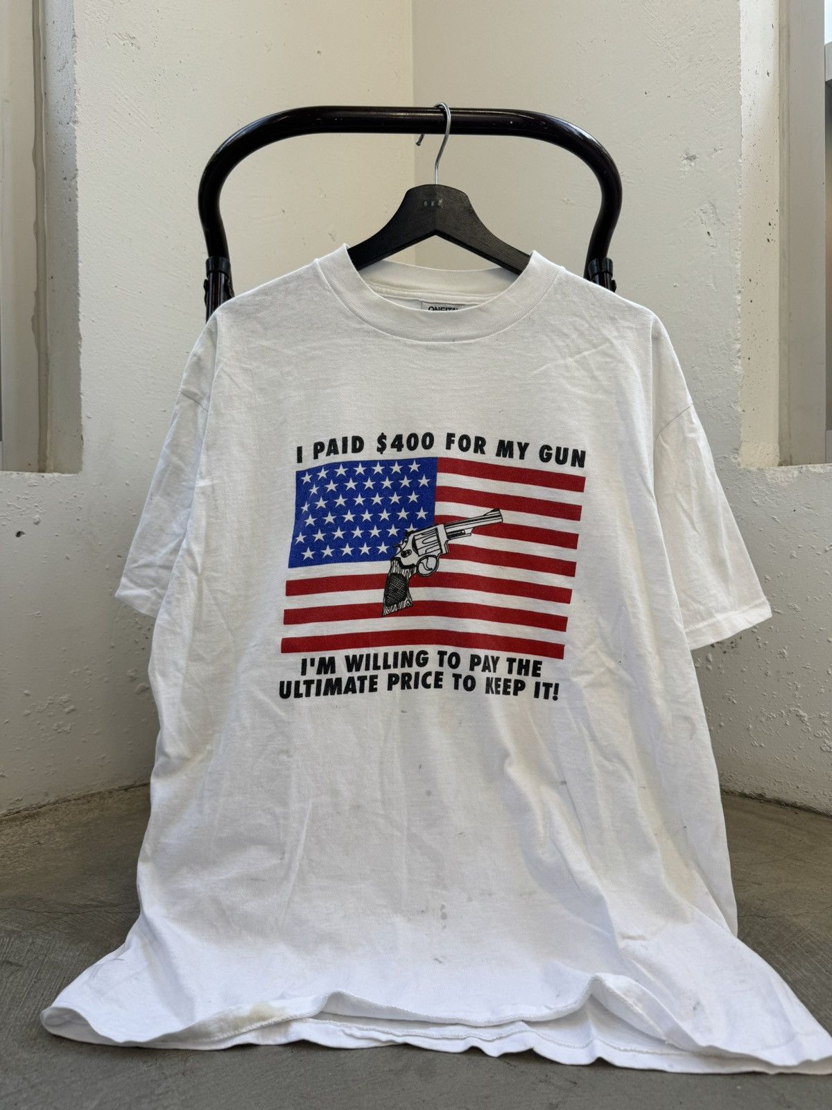 Vintage 90s USA Gun Control Single Stitch T shirt