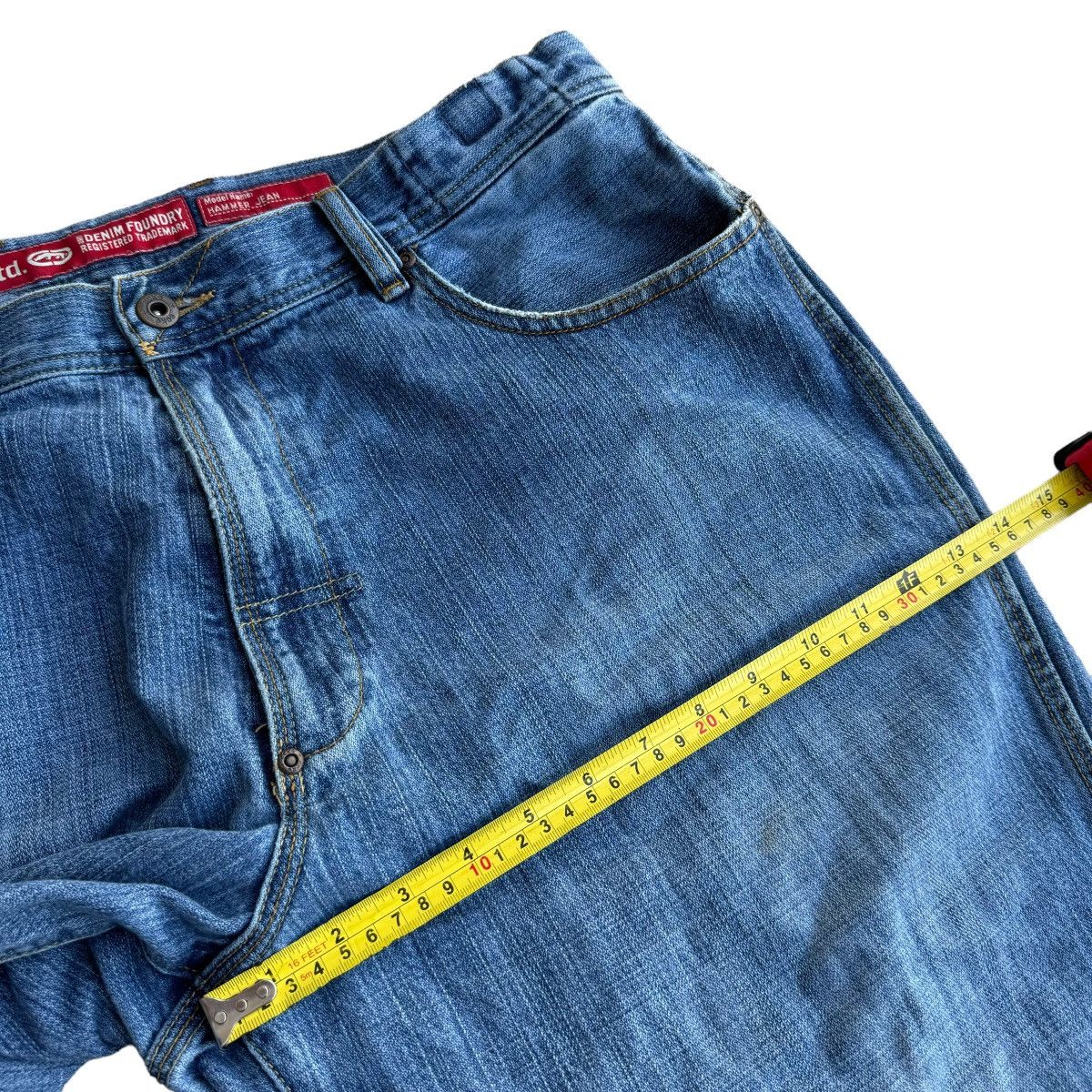 Ecko Unltd. × JNCO × Vintage Crazy Wide Leg Ecko Unltd. Hammer Jean Baggy Y2K Jeans Size US 36 / EU 52 - 7 Thumbnail