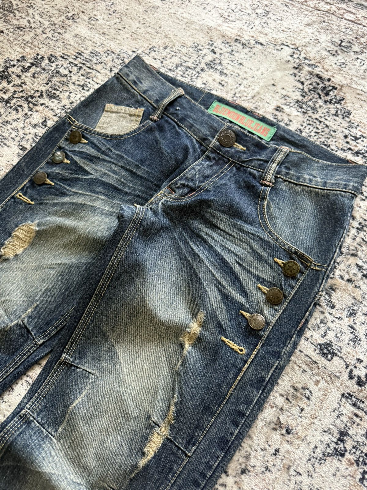 Hysteric Glamour BlueMoon Japan Paneled Surf Edition Straight Jeans Size US 30 / EU 46 - 5 Thumbnail