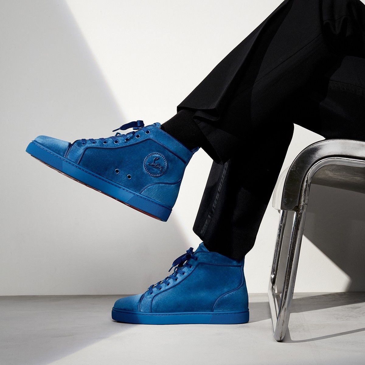 Christian Louboutin o1s1wg110425 Louis Orlato Flat in Blue Size US 8 / EU 41 - 6 Thumbnail