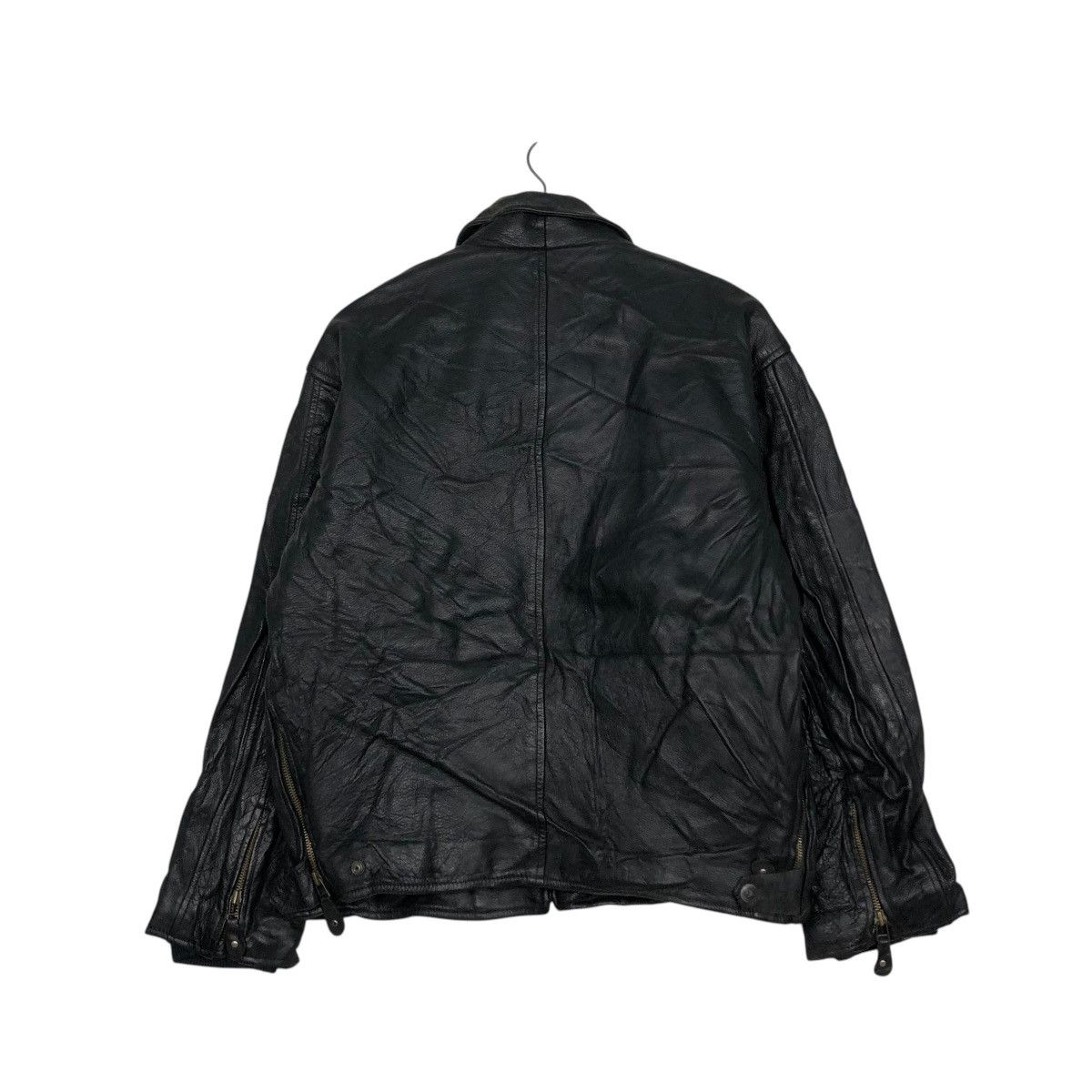 Edwin 🔥VINTAGE MOTORCYCLE RIDER LEATHER JACKET EDWIN COMPANY Size US L / EU 52-54 / 3 - 10 Thumbnail