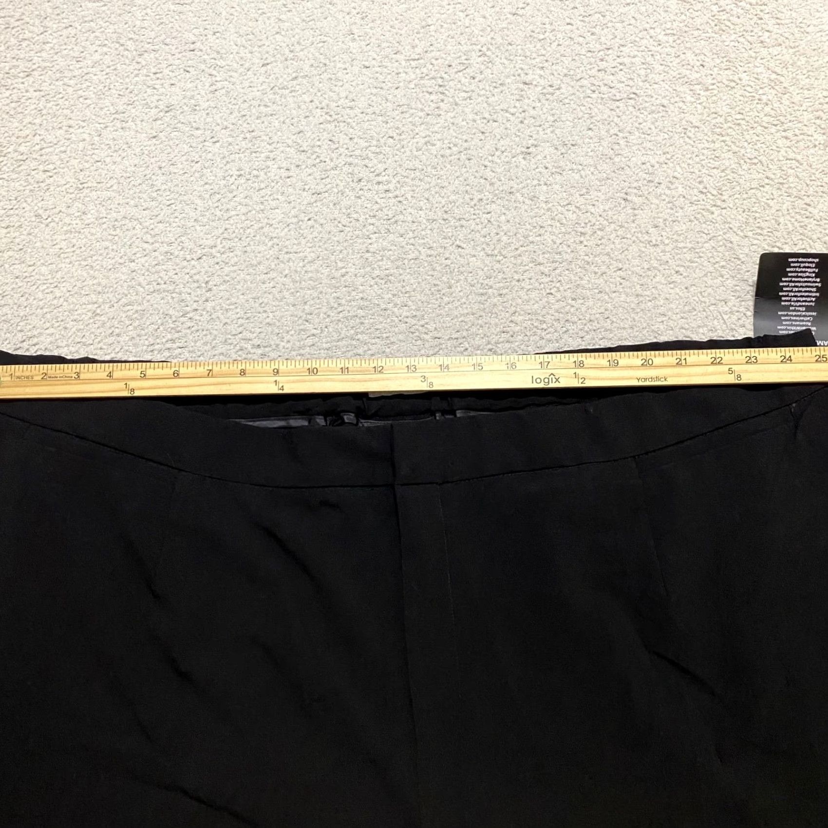 Vintage Catherines Pants 32W Plus Black Straight High Rise Dress Pants Womens Regular Size 32W Black Front Pockets NWT Size 24" / US 00 / IT 34 - 7 Thumbnail