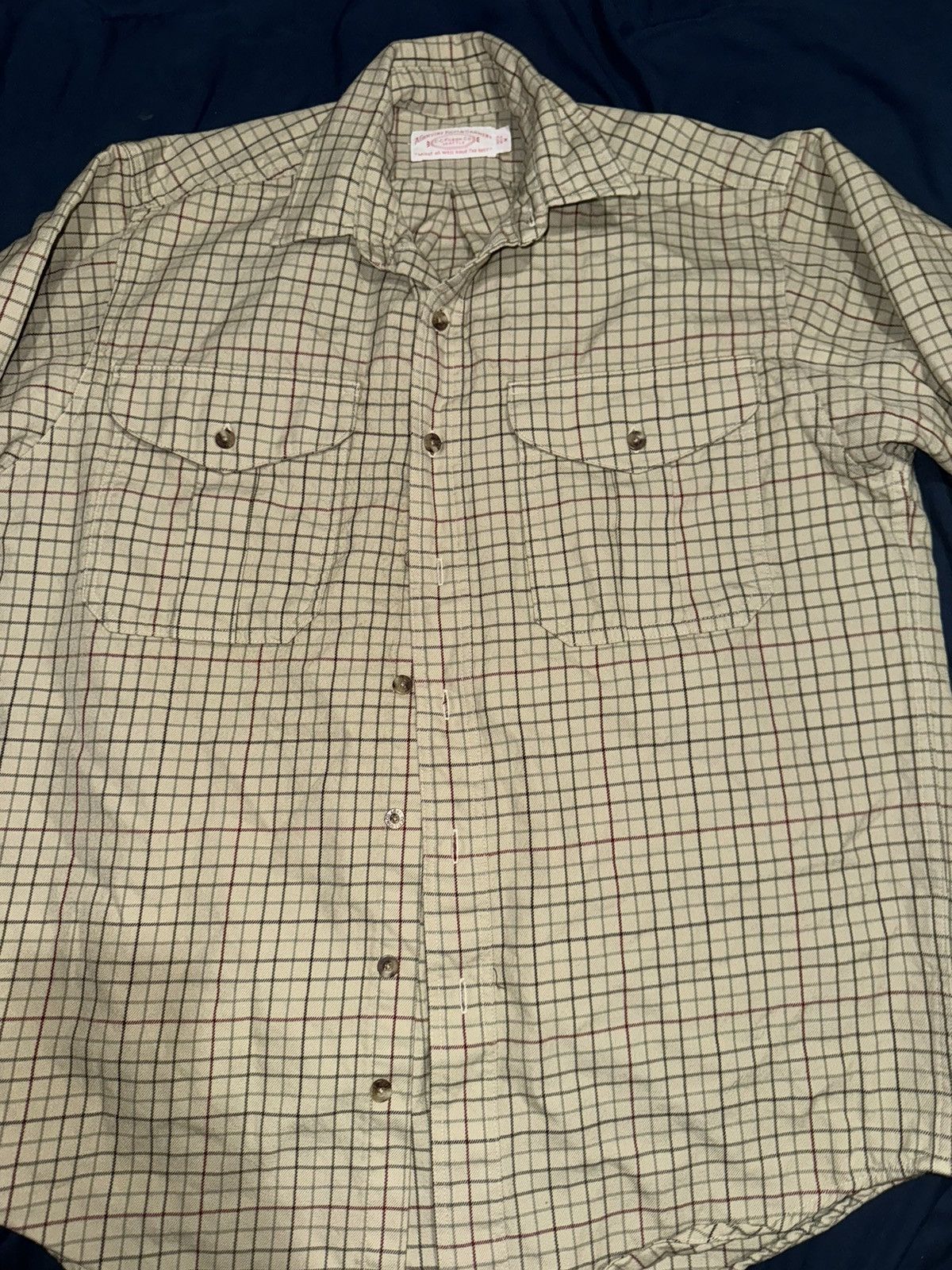 Filson × Vintage VINTAGE CC Filson Beige Flannel Long Sleeve Shirt Size US M / EU 48-50 / 2 - 2 Thumbnail