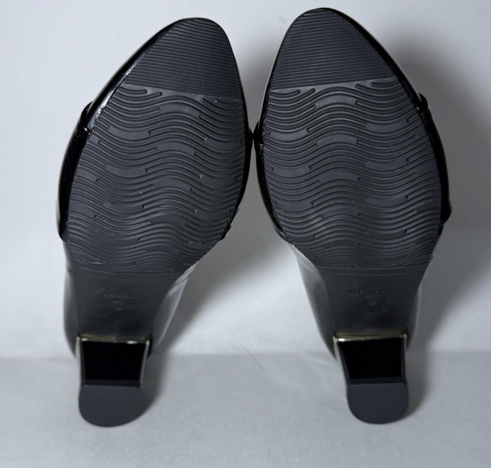 Other MING KE Slip-On 2 inch Heels Almond Toe Pump Bow Black Size US 8.5 / IT 38.5 - 5 Thumbnail