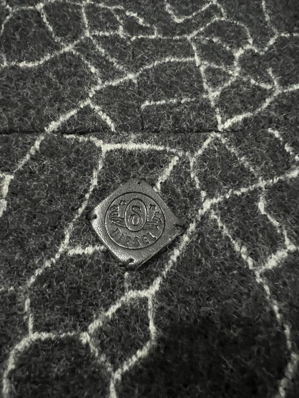 Diesel × Diesel Black Gold Y2K Diesel Dress & Impress Marble Texture Wool Hoodie Poncho Size US M / EU 48-50 / 2 - 9 Thumbnail
