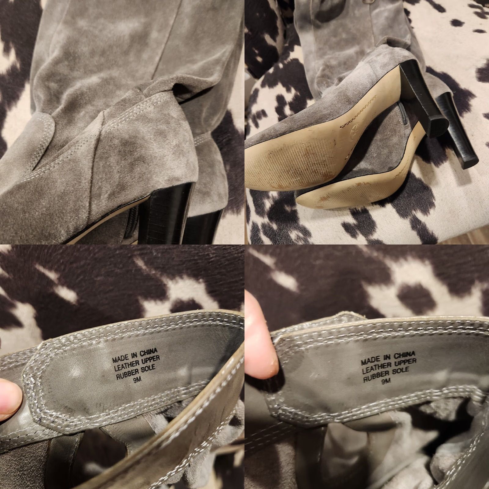 Michael Kors Michael Kors Gray Suede Slouchy Knee High Boots Side Zip Block Heel Womens 9 M Size US 9 / IT 39 - 11 Thumbnail