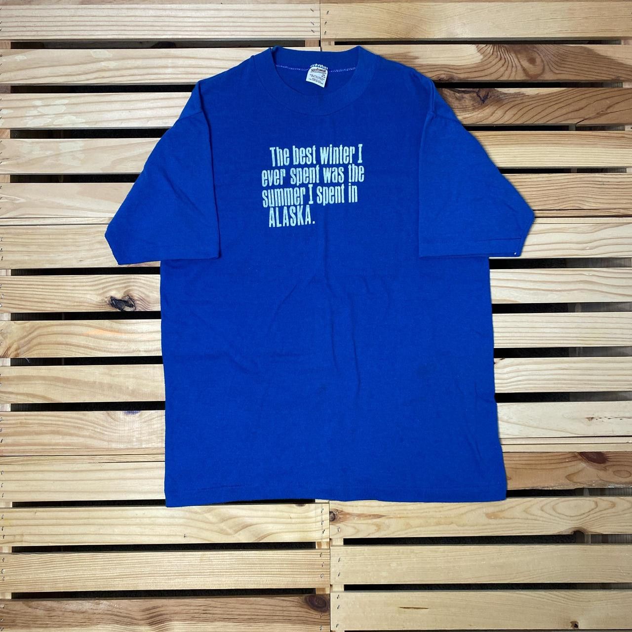 Other True Vintage "The Best Winter" Blue Alaska Tee Size Medium Size US M / EU 48-50 / 2 - 1 Thumbnail