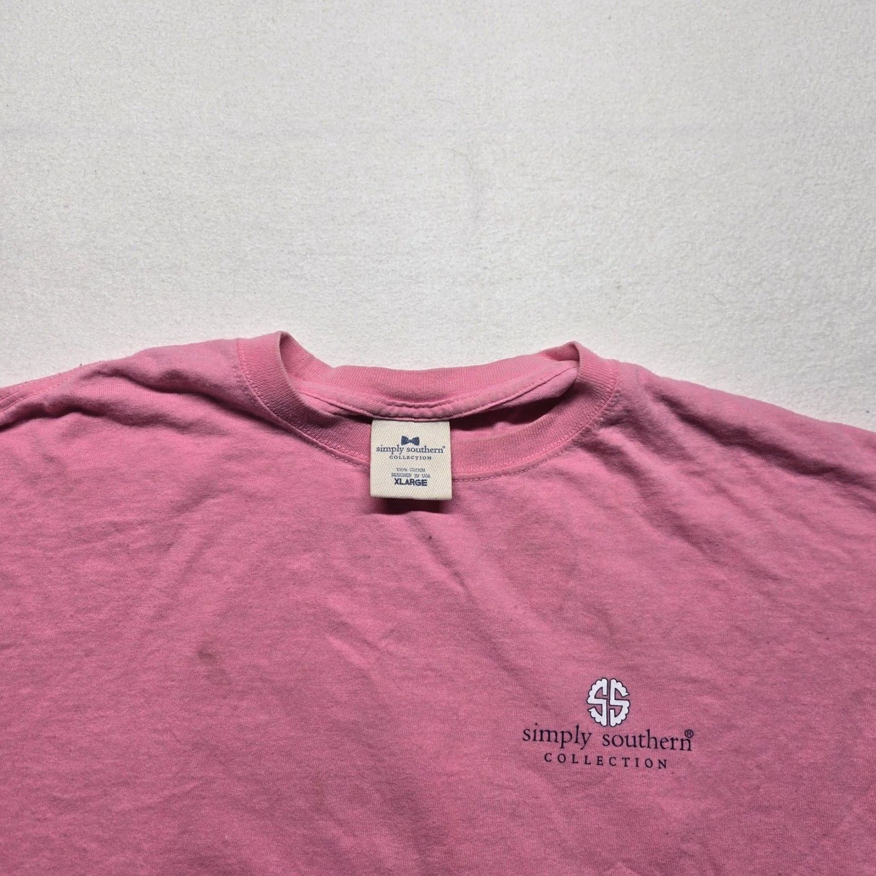 Pinko Simply Southern Shirt Women XL Pink Be Strong & Courageous Elephant Womens Size XL / US 12-14 / IT 48-50 - 3 Thumbnail