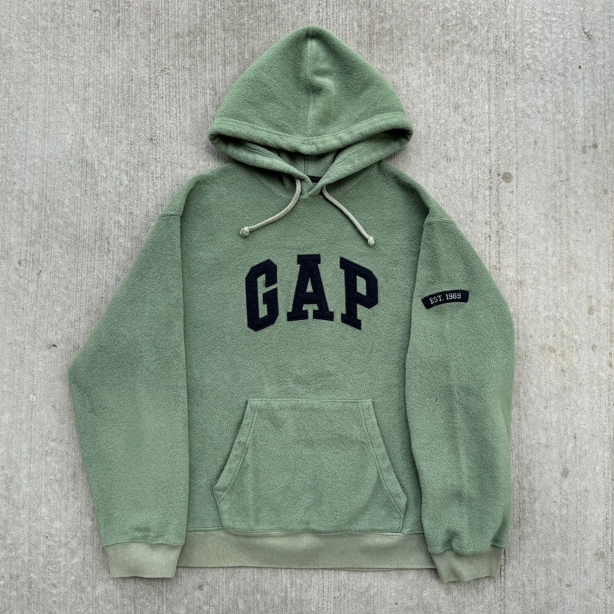 Gap × Vintage Vintage Gap Fleece Hoodie Sage Size US M / EU 48-50 / 2 - 2 Thumbnail