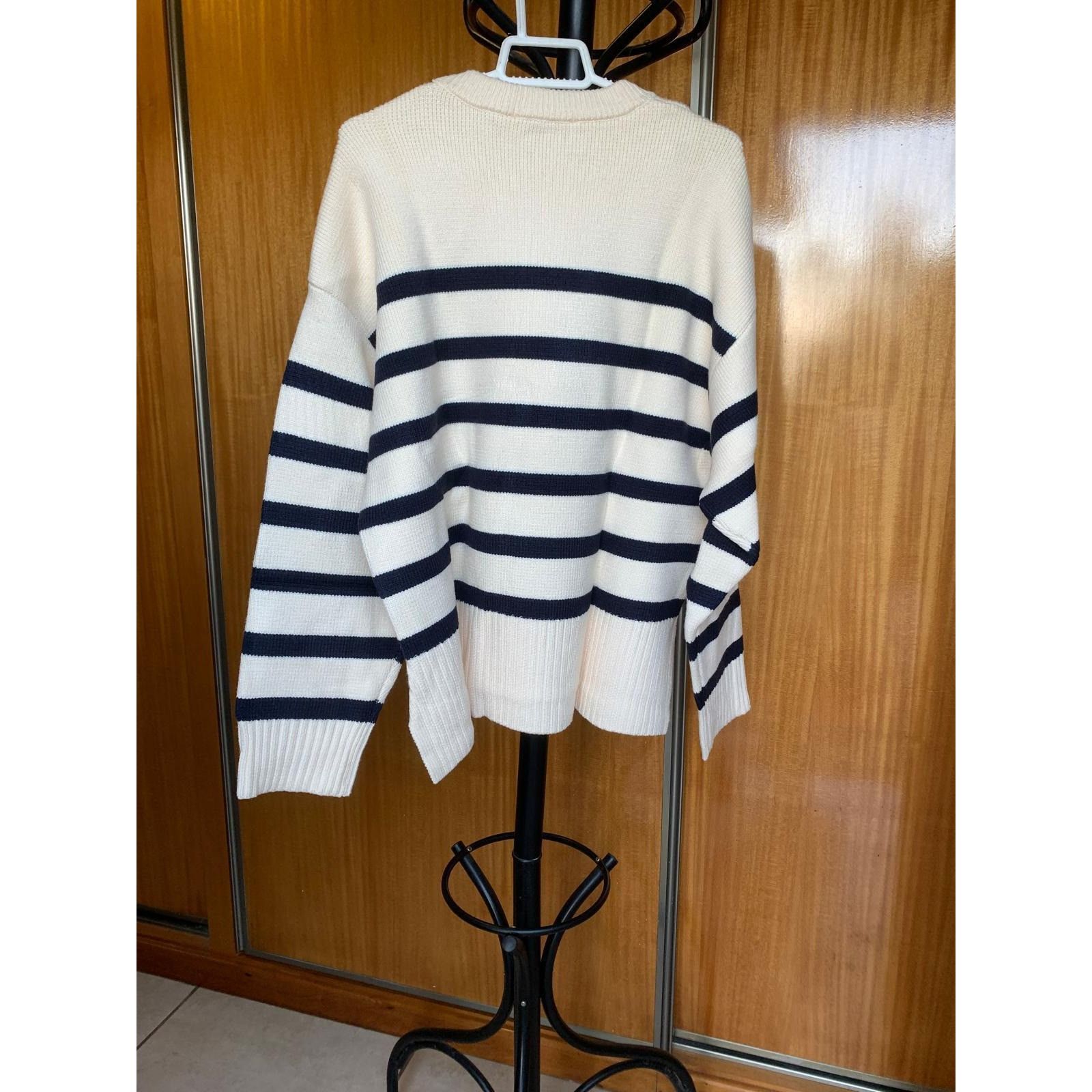 Zara ZARA NEW WOMAN STRIPED KNIT SWEATER REF. STRIPED | 3519/124 Size XL / US 12-14 / IT 48-50 - 8 Thumbnail