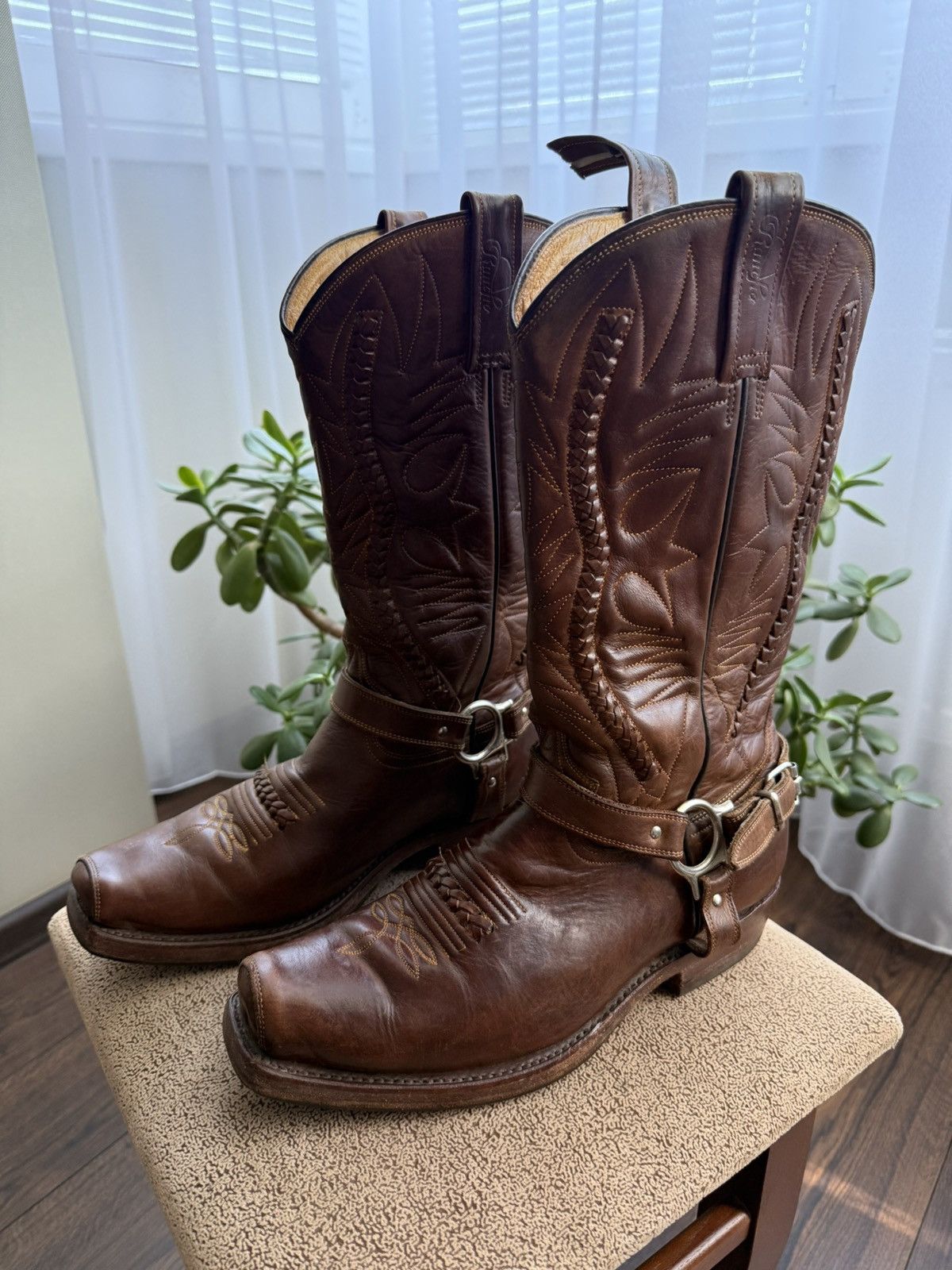 Cowboy Equipment Vintage Rancho Western Cowboy Boots Biker Celine Vibe Size US 9 / EU 42 - 1 Thumbnail