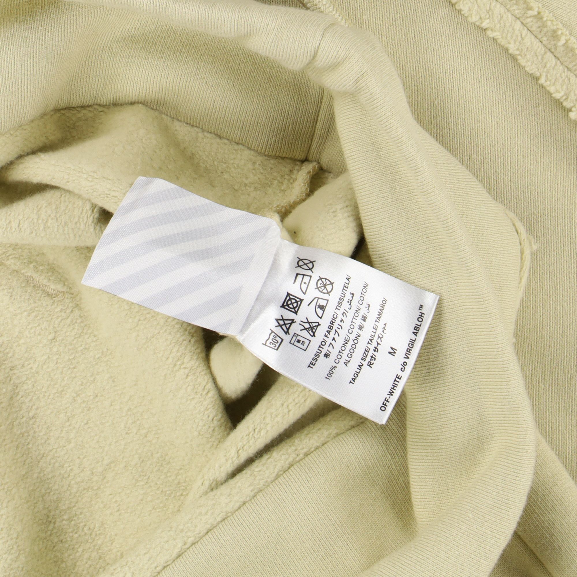 Off-White Beige Vertical Climb Arrows Logo Oversized Raglan Hoodie Size US M / EU 48-50 / 2 - 5 Thumbnail