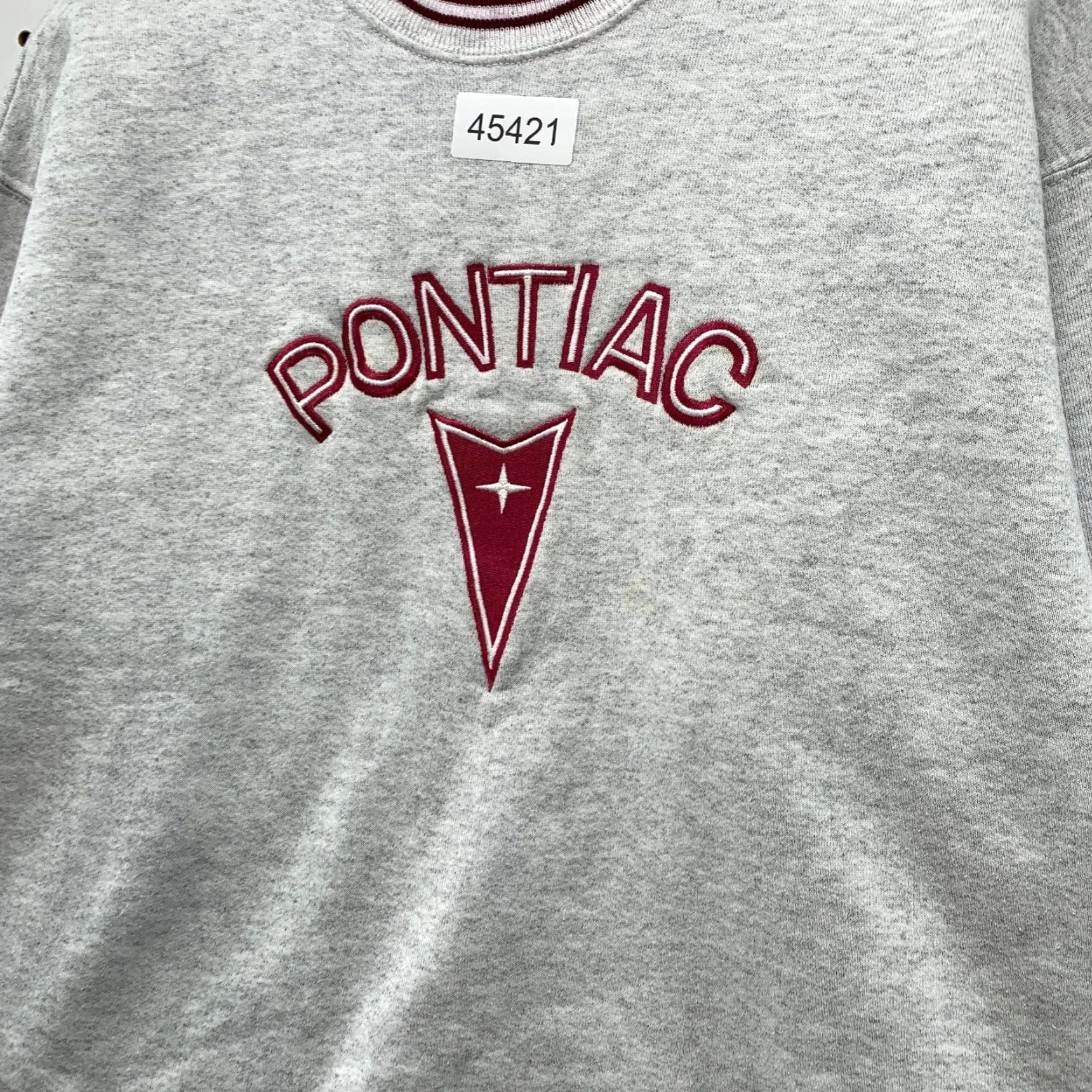 Vintage VINTAGE Pontiac Car Sweatshirt Mens Large Gray Embroidered Fleece Crewneck USA Size US L / EU 52-54 / 3 - 6 Thumbnail