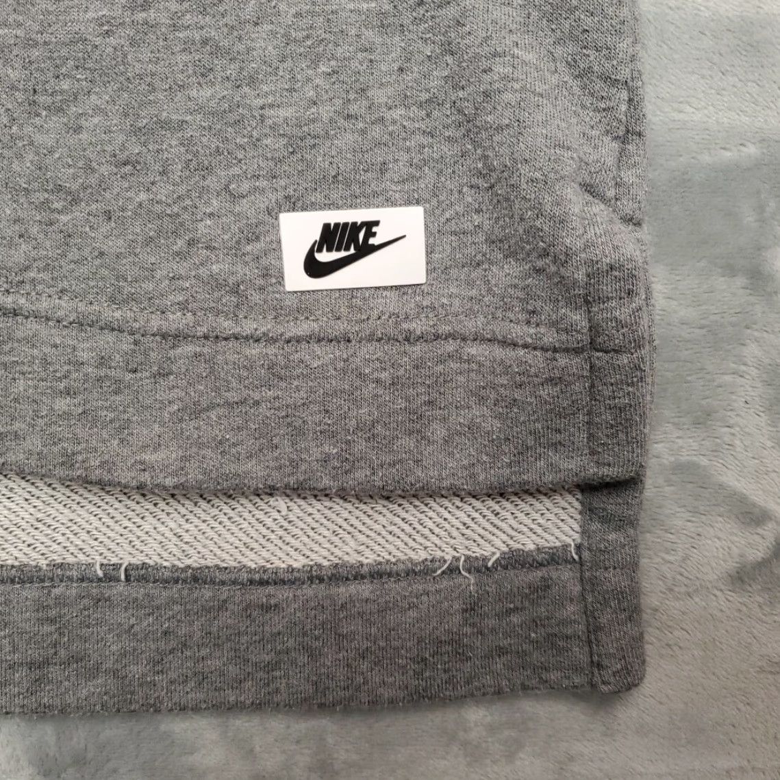 Nike Nike Hoodie Womens Large Gray Cowl Funnel Neck Sweatshirt Drawstring Casual Logo Pattern Solid Pullover Size L / US 10 / IT 46 - 2 Thumbnail