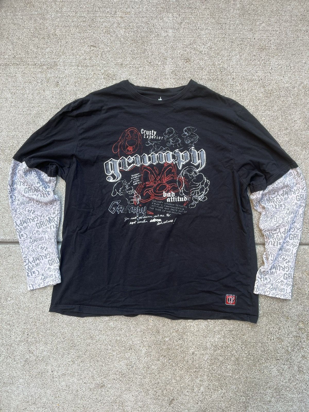 Disney Raglan Long Sleeve Disney Grumpy Layered Tee Size US XXL / EU 58 / 5 - 1 Thumbnail