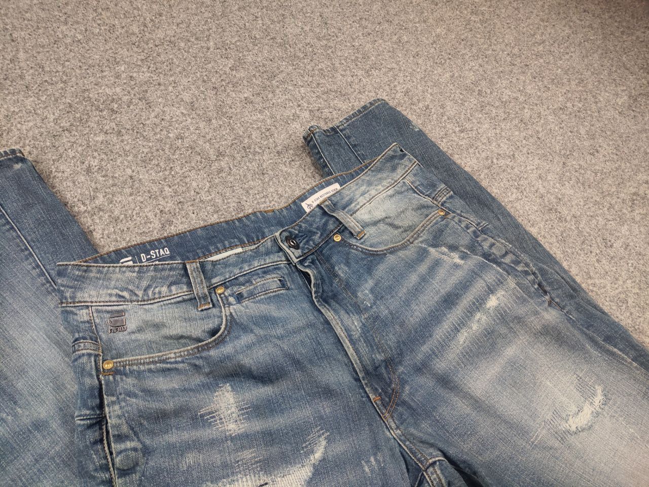 G-Star G Star raw d'staq 3d Slim Restored denim jeans Vintage Stule Size US 33 - 12 Thumbnail