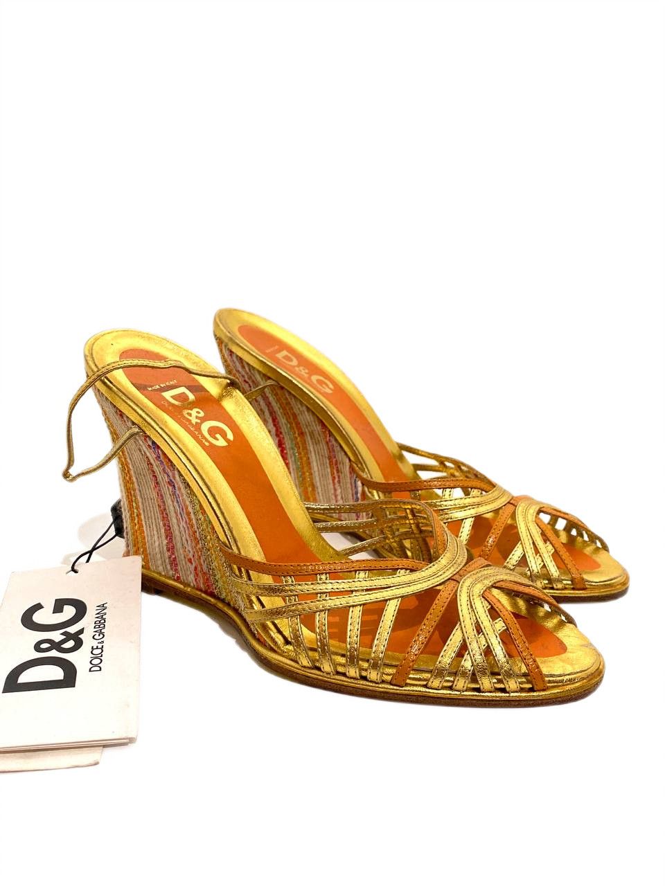 Dolce & Gabbana DG Platform Sandals Heels Y2K Vintage