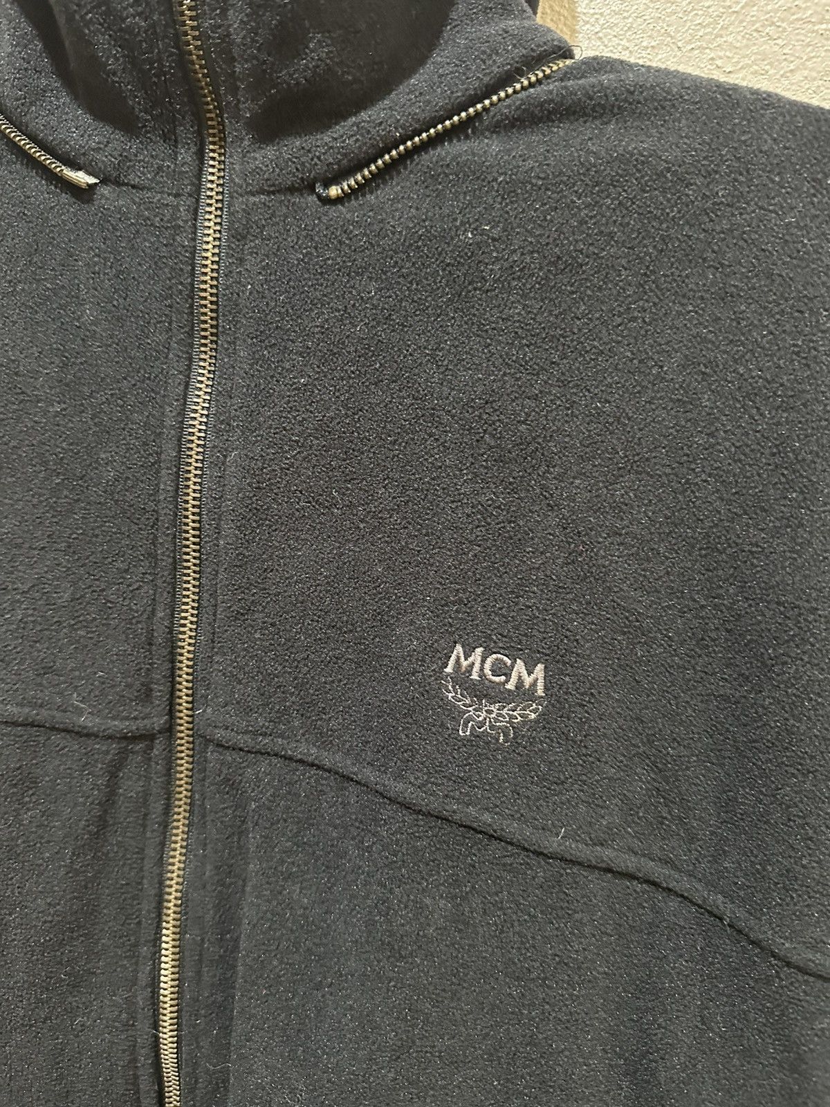 MCM MCM fleece logo back full zipper Size US L / EU 52-54 / 3 - 4 Thumbnail