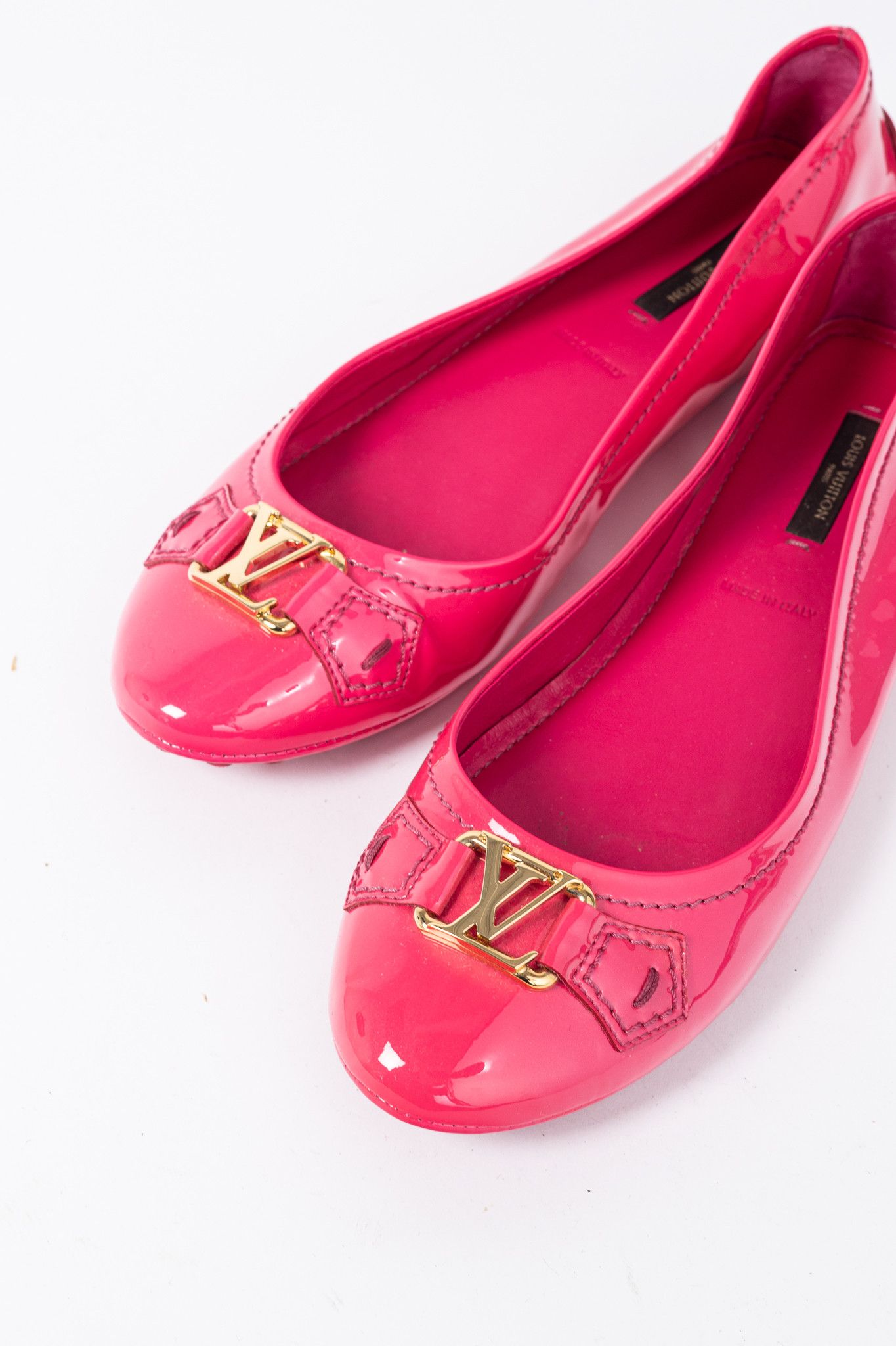 Louis Vuitton Louis Vuitton Rose Pop LV Oxford Patent Ballerina Flats Size US 8.5 / IT 38.5 - 7 Thumbnail
