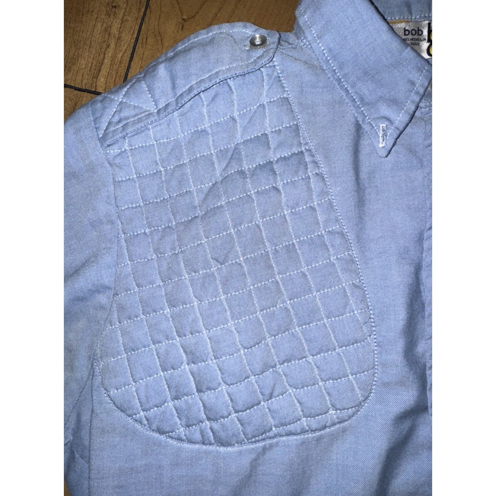 Vintage VINTAGE Bob Allen Shirt Men’s Large Blue Button-Down Short Sleeve Workwear USA Size US L / EU 52-54 / 3 - 3 Thumbnail