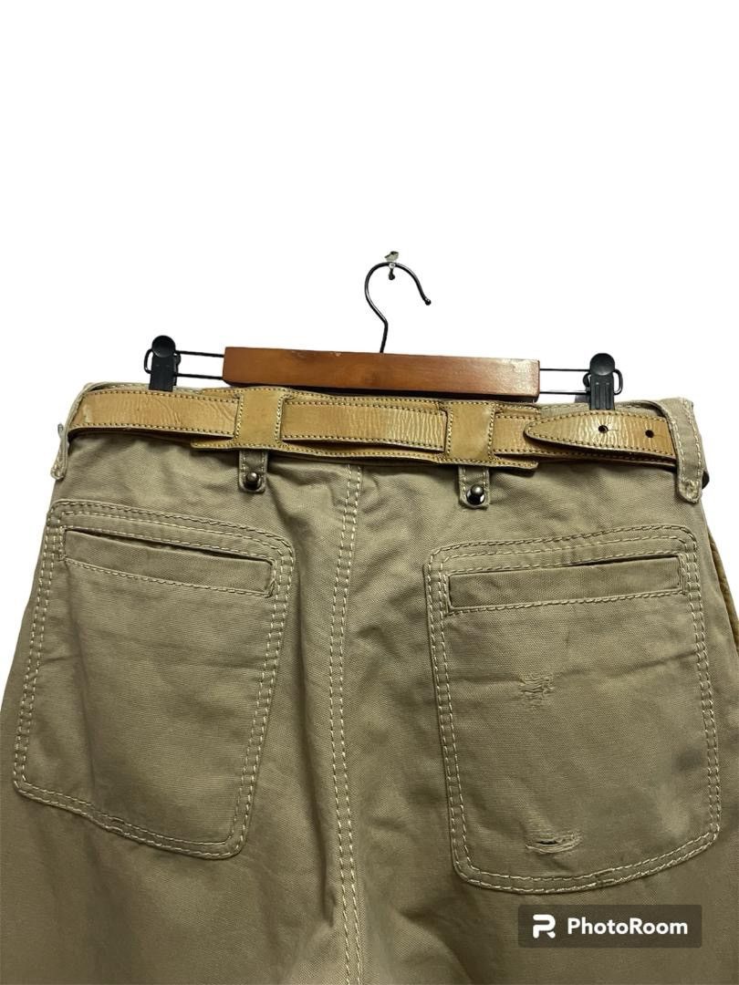 Issey Miyake Issey Miyake Early 2000 A/W Leather Trim Pants with Belt Size US 34 / EU 50 - 11 Thumbnail