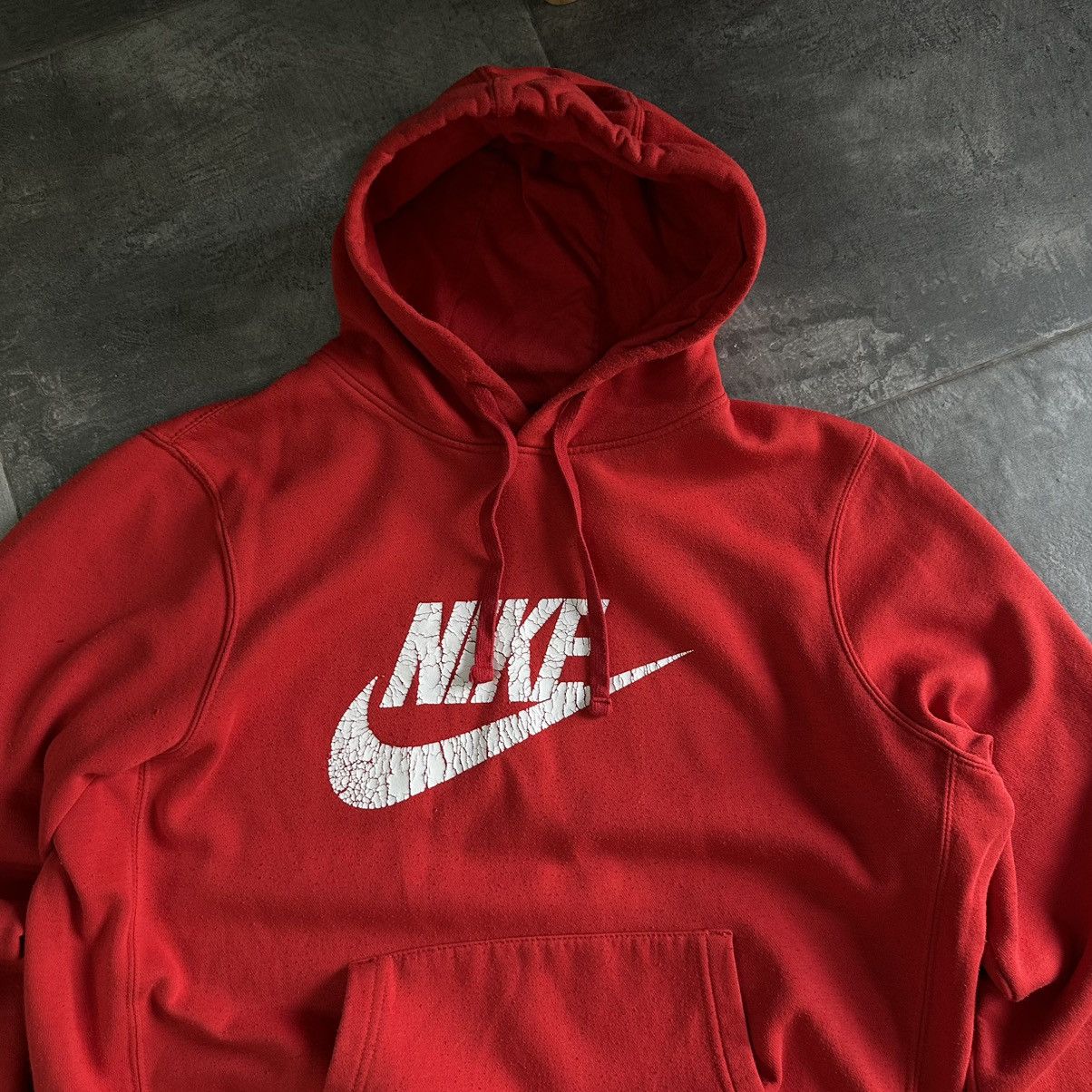 Nike × Vintage Vintage Nike Hoodie Big Logo Centre Logo Distressed Y2K 00s Size US L / EU 52-54 / 3 - 5 Thumbnail