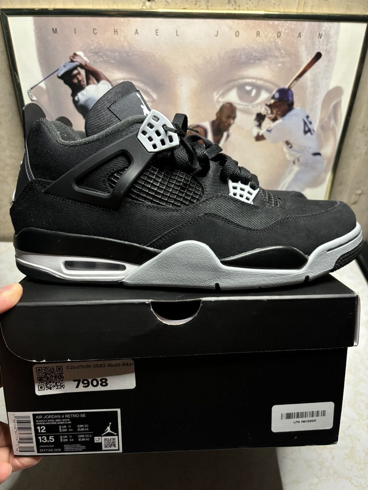 Jordan Brand Jordan Retro 4 ‘canvas’ Size US 12 / EU 45 - 1 Thumbnail