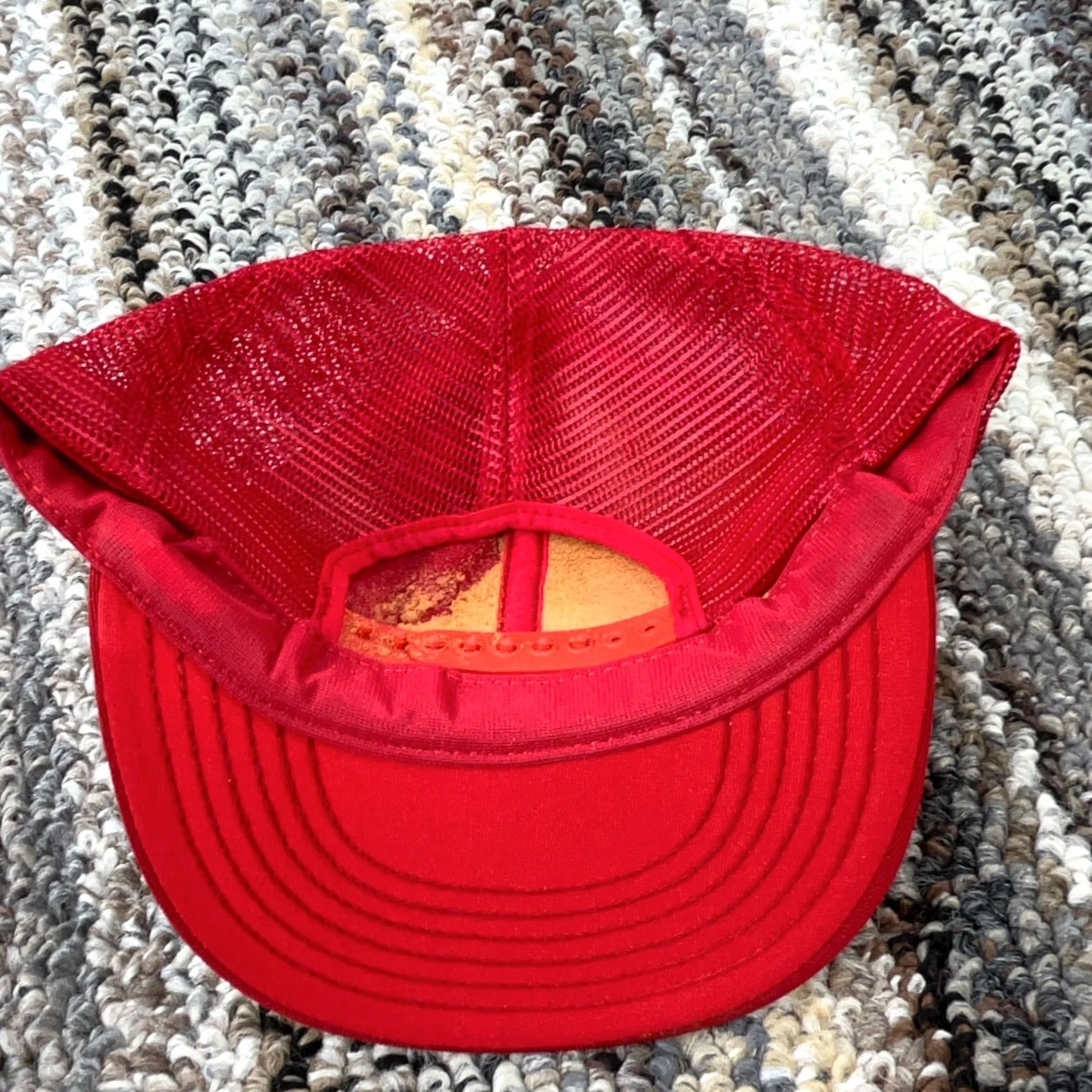 Vintage Vintage Trucker Hat Cap Snap Back Red Rim Rock Quarries 1980s Patch USA Made Mens Casual Size ONE SIZE - 4 Thumbnail