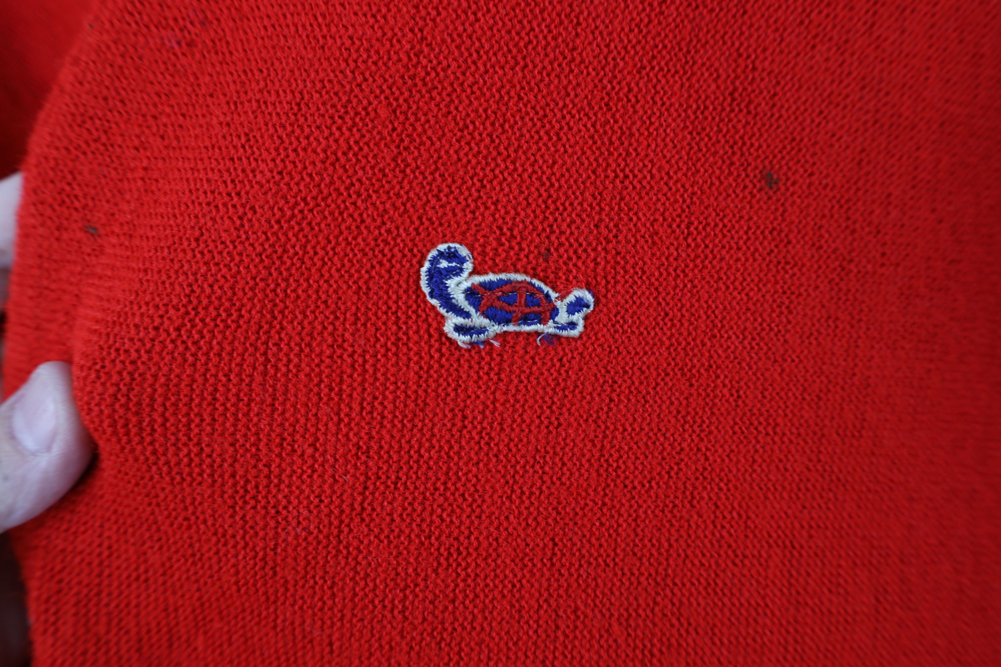 Vintage Vintage 60s Streetwear Turtle Logo Knit Cardigan Sweater USA Size US L / EU 52-54 / 3 - 4 Thumbnail