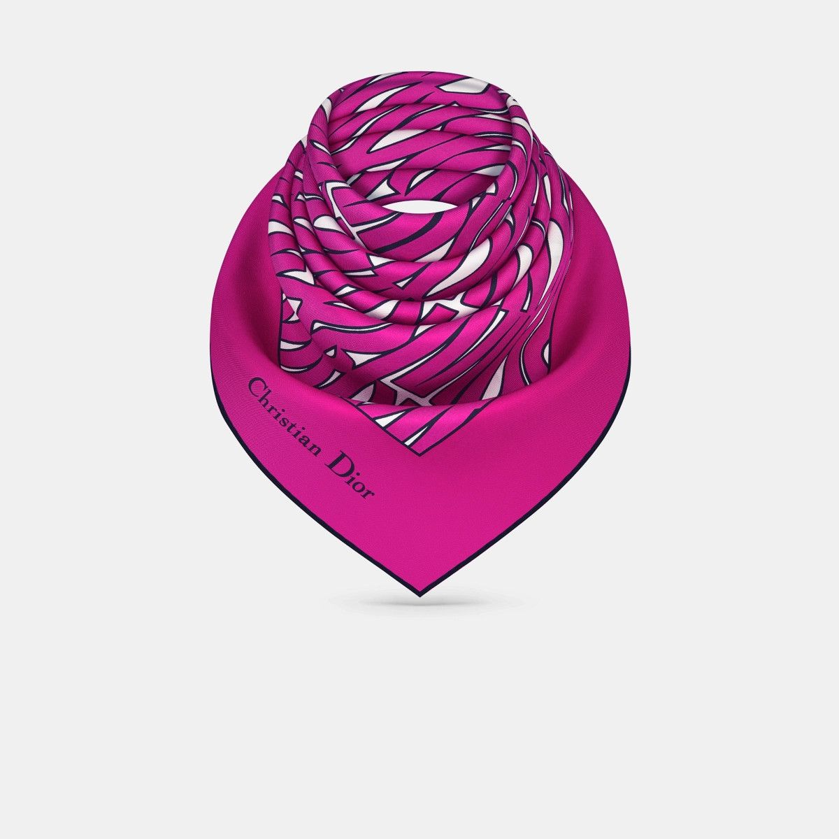 Dior o1bcso1str0226 Size:OS/90 Square Scarf in White/Pink Size ONE SIZE - 3 Thumbnail