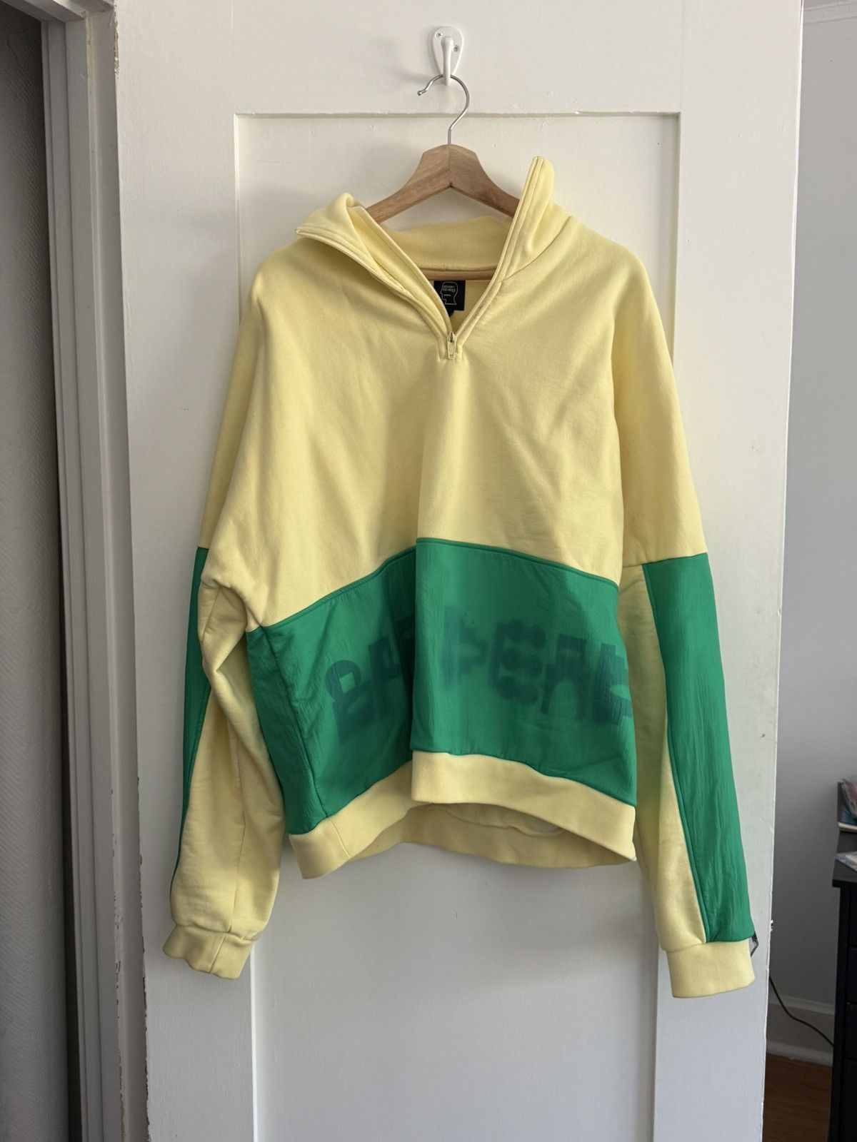 Brain Dead Brain Dead Gastromaniac Overlay Half-Zip Jacket in Lemon Size US L / EU 52-54 / 3 - 1 Thumbnail