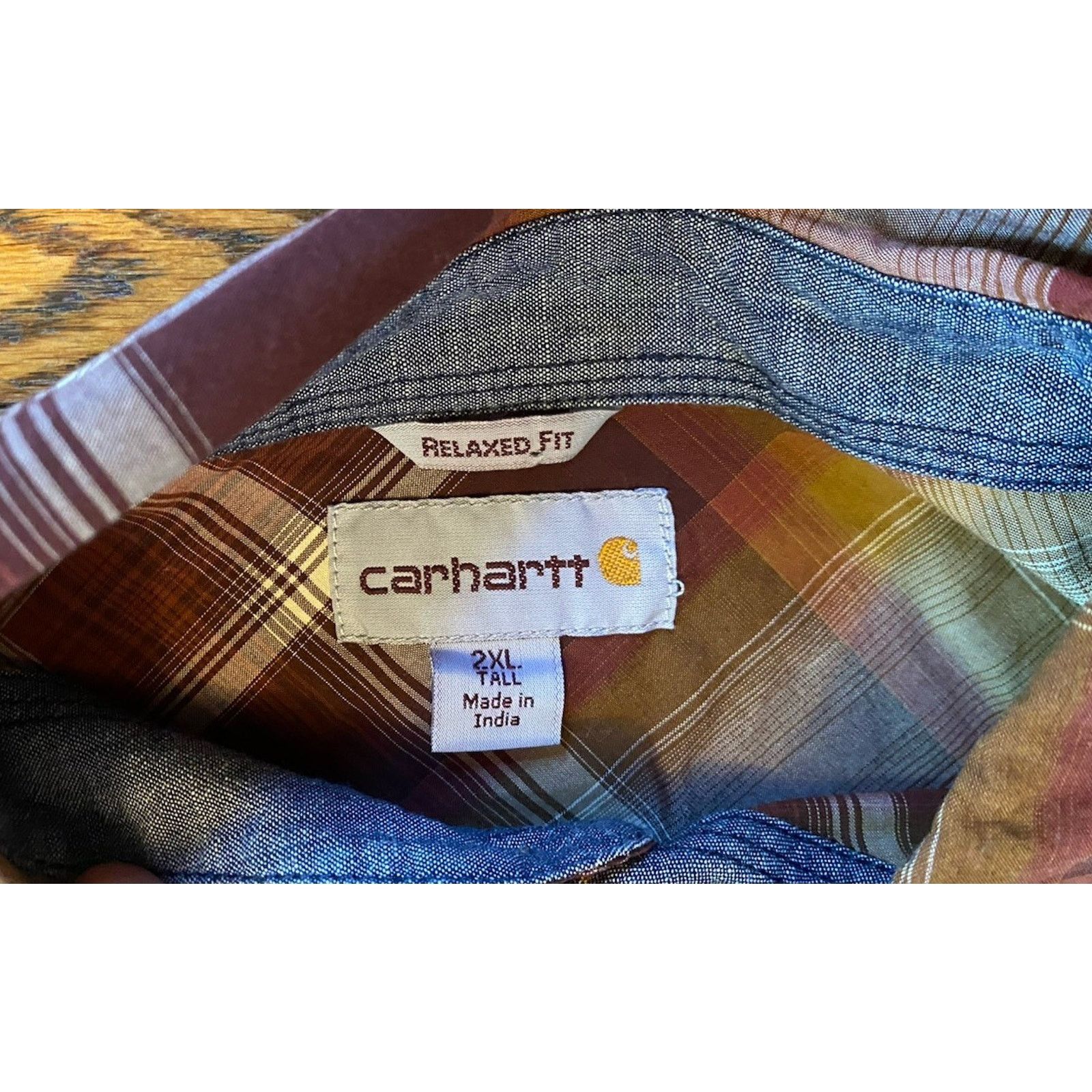 Carhartt Carhartt Pearl Snap Plaid Shirt Men’s Relaxed Fit 2XL Tall Size US XXL / EU 58 / 5 - 2 Thumbnail