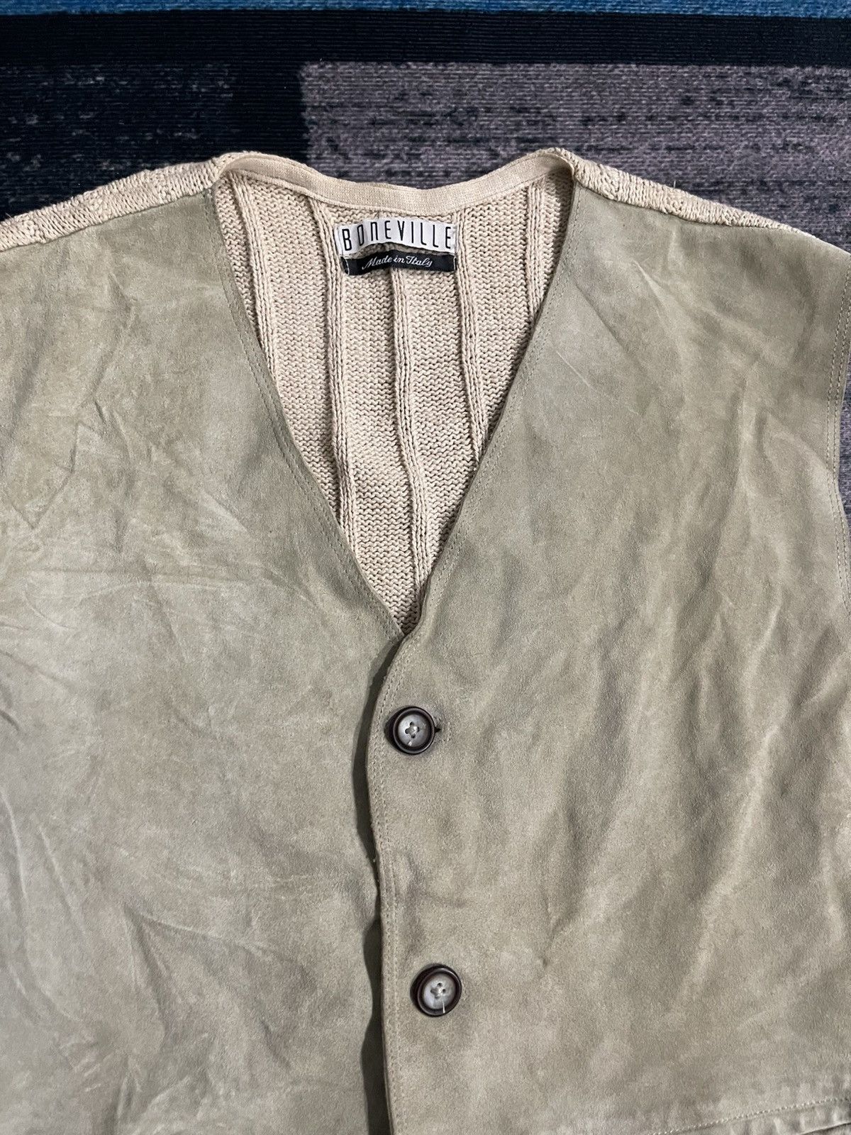 Boneville Vintage Boneville Cp Company Leather Knit Size US L / EU 52-54 / 3 - 5 Thumbnail