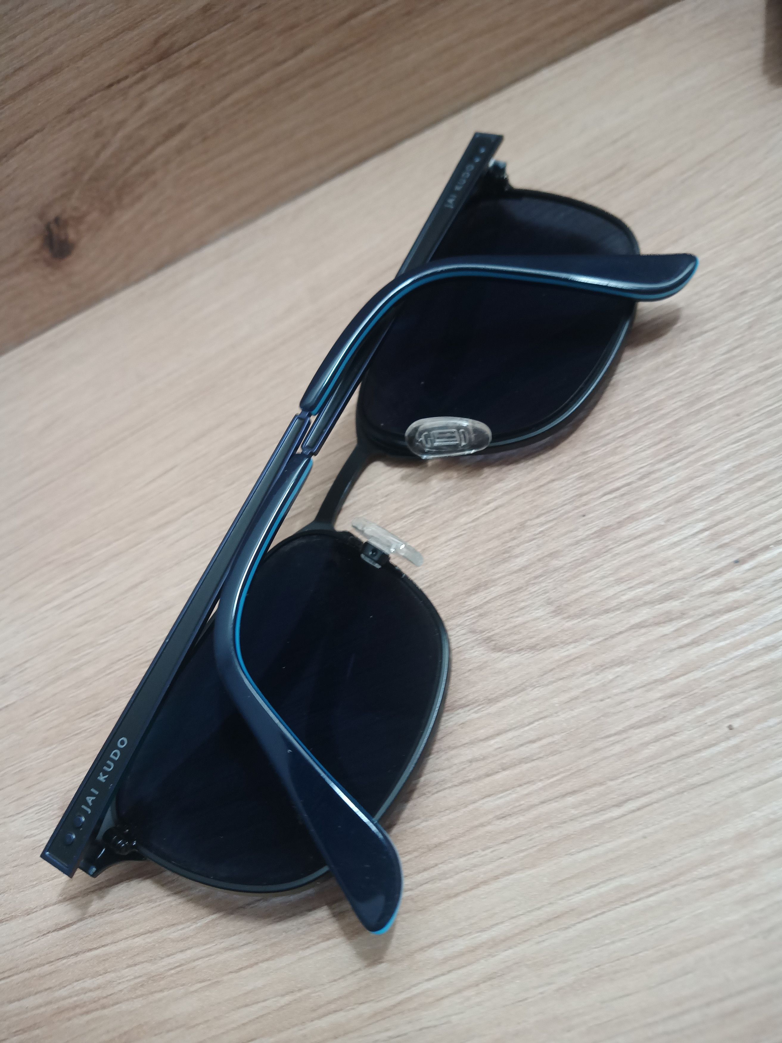 Japanese Brand JAI KUDO eyeglasses BLUE SQUARE glasses frame MOD: JK058 C1 Size ONE SIZE - 4 Thumbnail