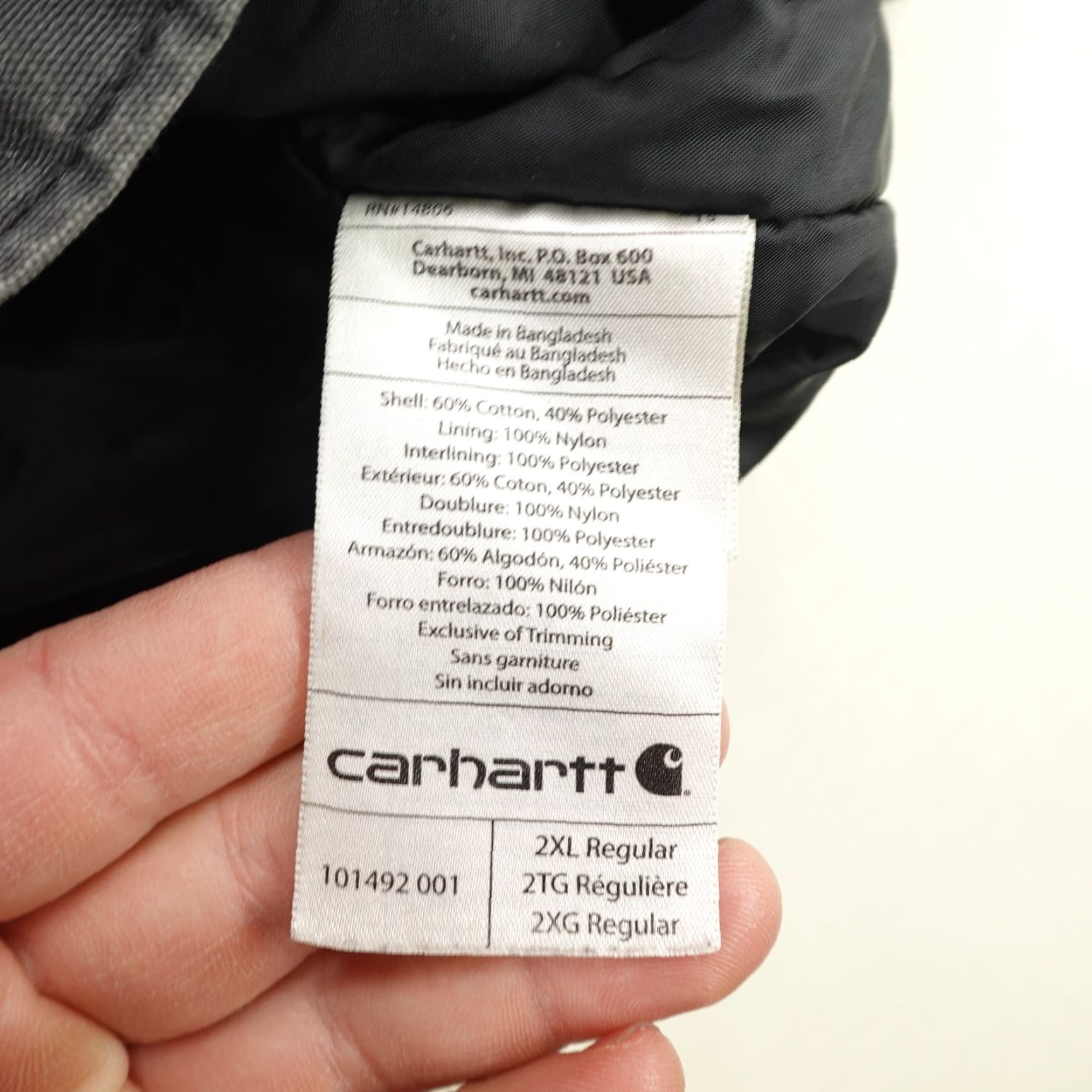 Carhartt VINTAGE Carhartt Canvas Jacket Mens XXL Casual Workwear 2XL Black Outdoor Mid-Length Size US XXL / EU 58 / 5 - 7 Thumbnail