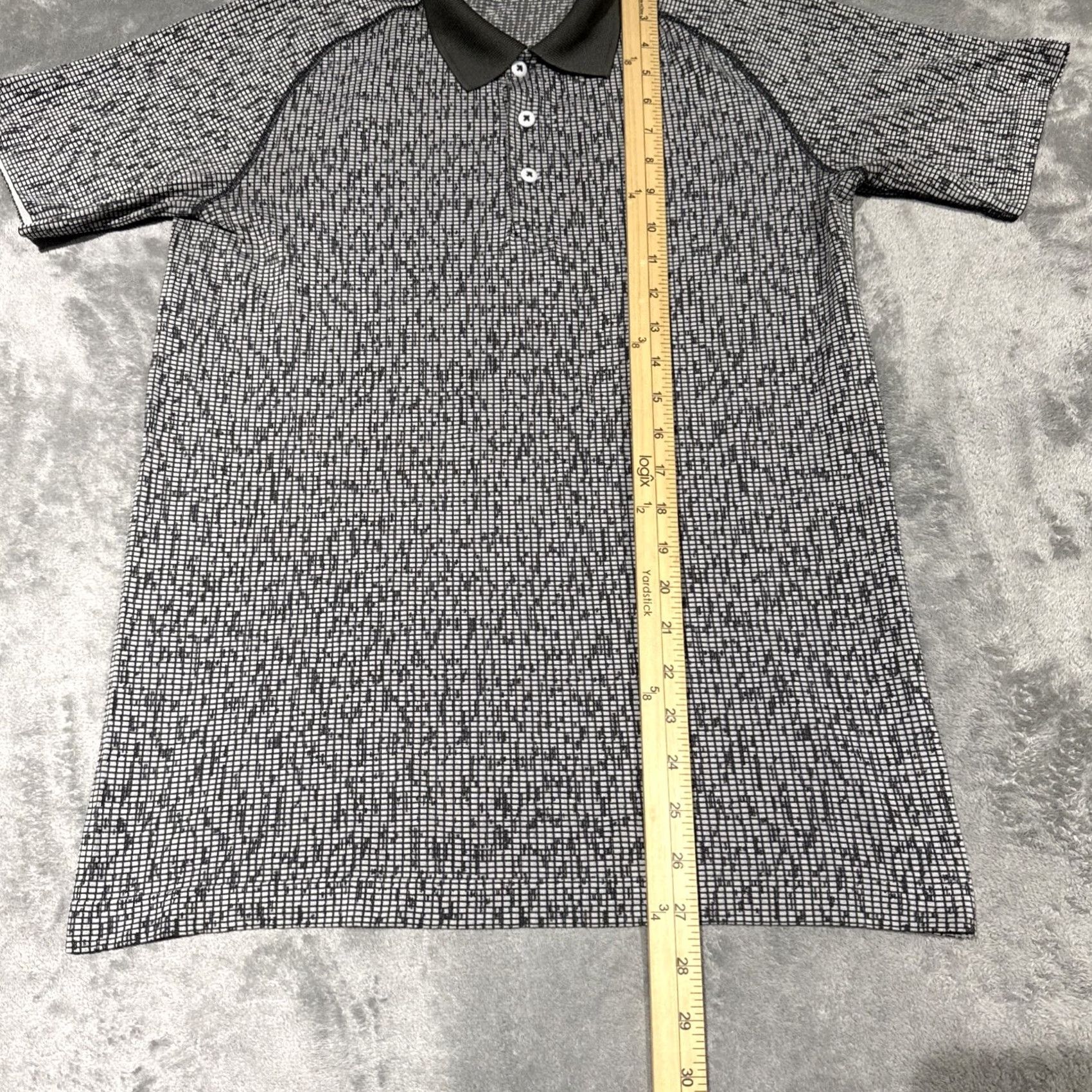 Lululemon Lululemon Metal Vent Tech Polo Shirt Short Sleeve Geometric Print Mens Small Grey Regular Fit Golf Tennis Size US S / EU 44-46 / 1 - 3 Thumbnail