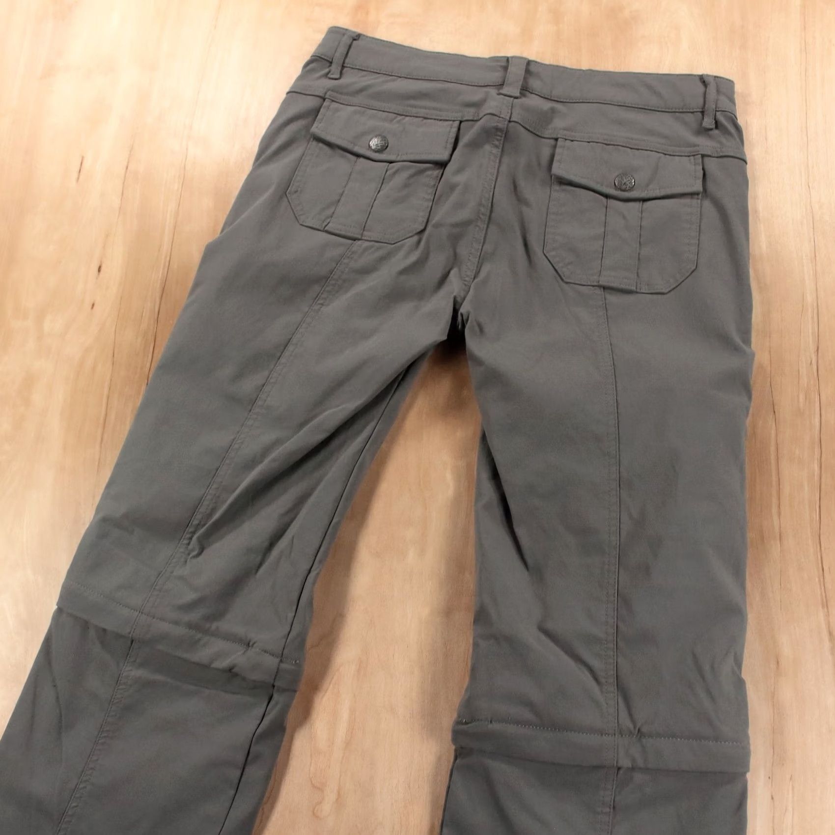 Prana prAna womens cargo flare pants sz 8 stretch nylon climbing Size 30" / US 8 / IT 44 - 4 Thumbnail
