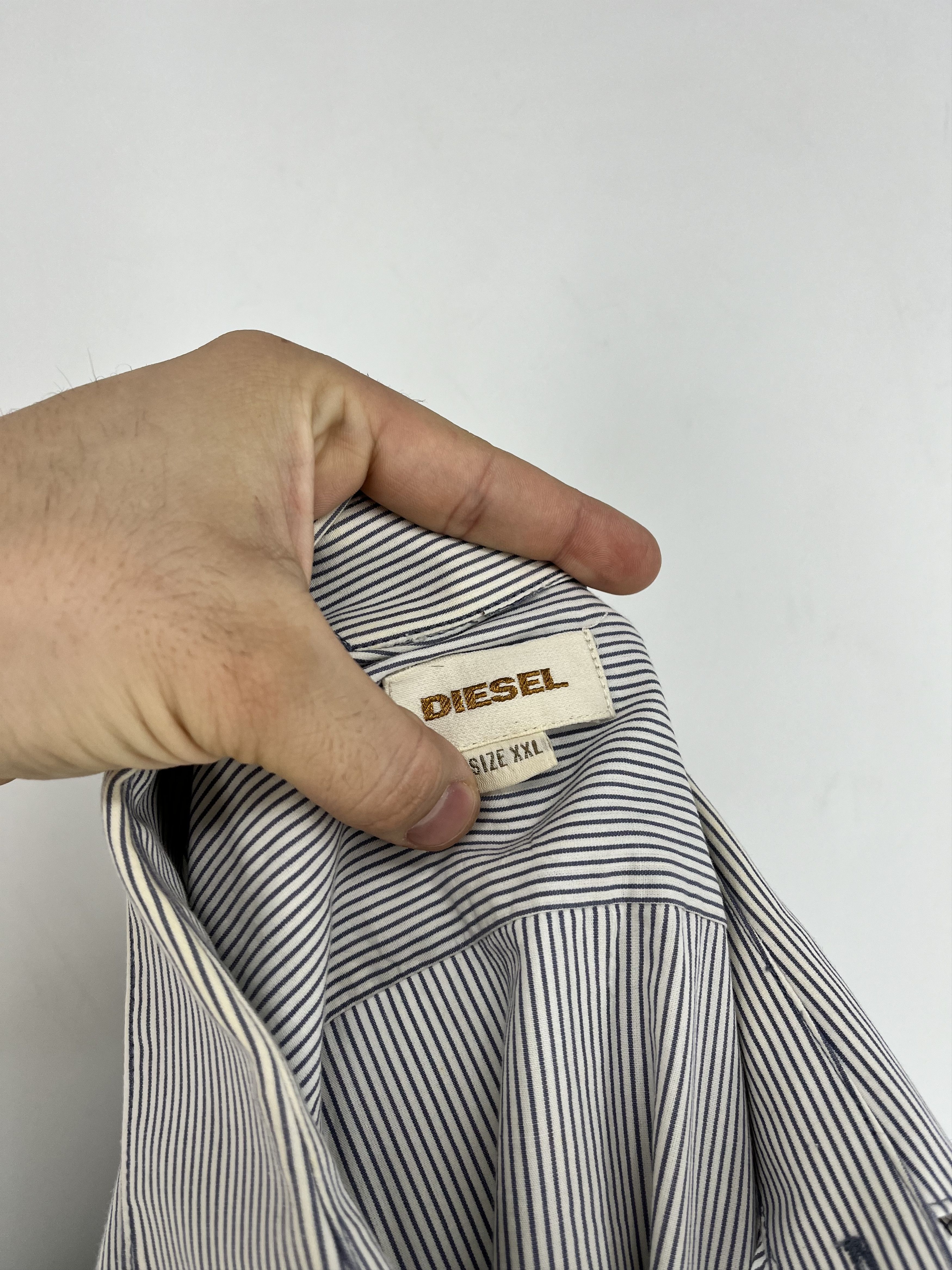 Diesel × Japanese Brand RARE Diesel DEPT. LIQUID SPACE Striped Button UpShirt SZ XXL Size US XXL / EU 58 / 5 - 15 Thumbnail
