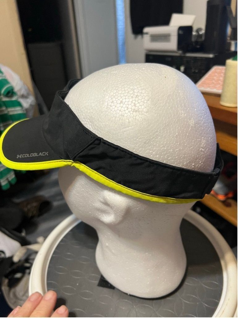 Under Armour Women's Under Armour Black Neon Yellow One Size Visor Size ONE SIZE - 2 Thumbnail