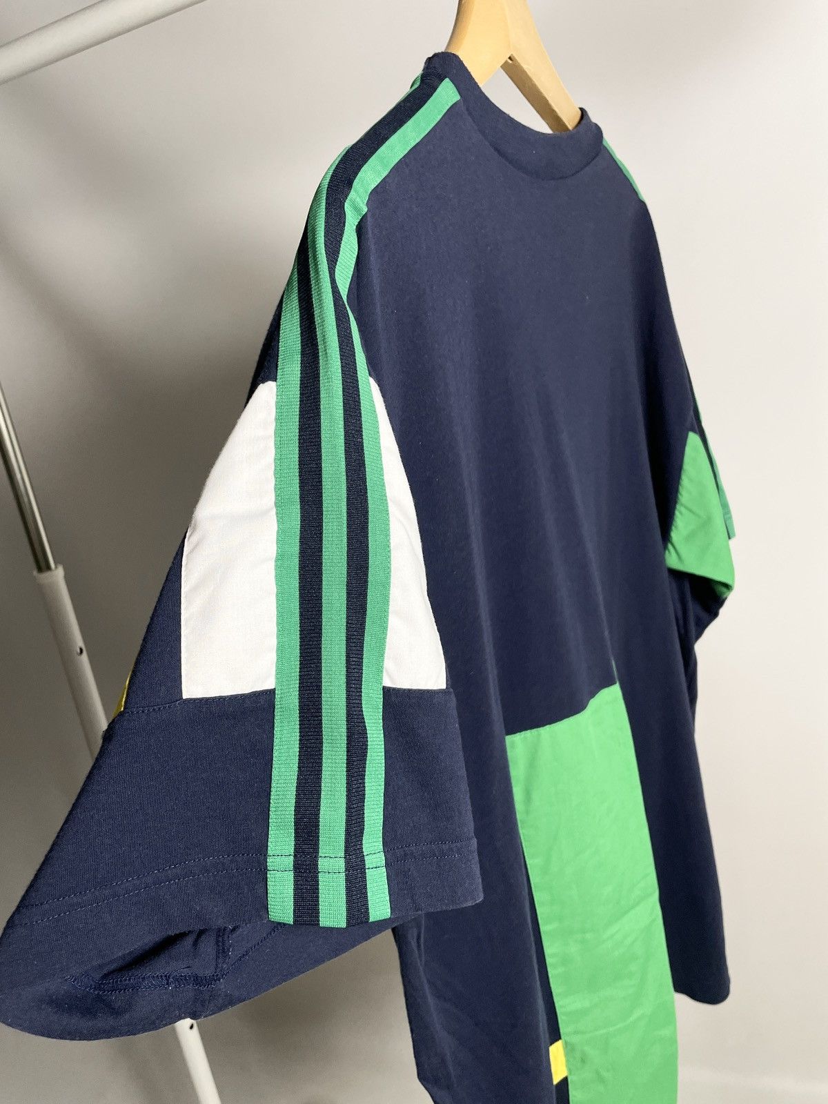 Adidas × Vintage 🦖VINTAGE 🦖 Adidas Brasil Striped Blue Jersey eqt Tee shirt Size US L / EU 52-54 / 3 - 7 Thumbnail