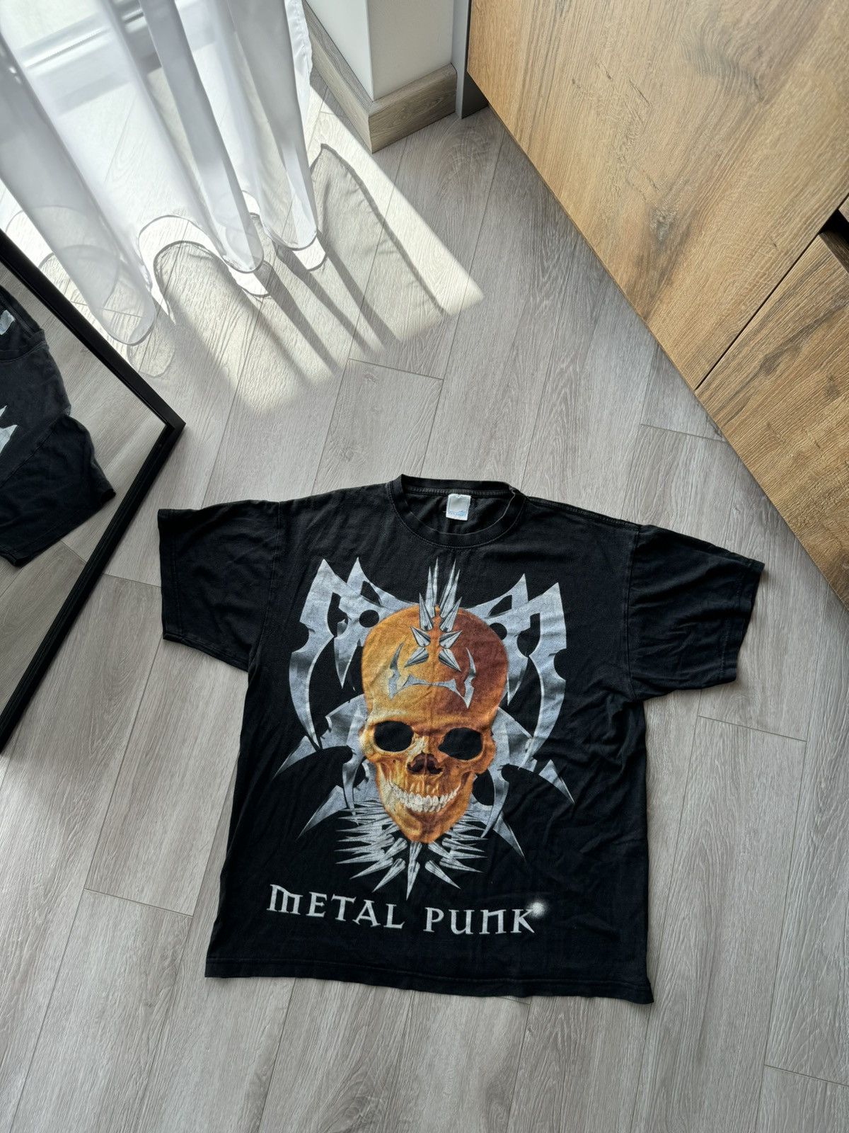 Band Tees × Tribal Streetwear × Vintage 90s Sun Faded Heavy Metal Abstract Band Tee Size US XL / EU 56 / 4 - 1 Thumbnail