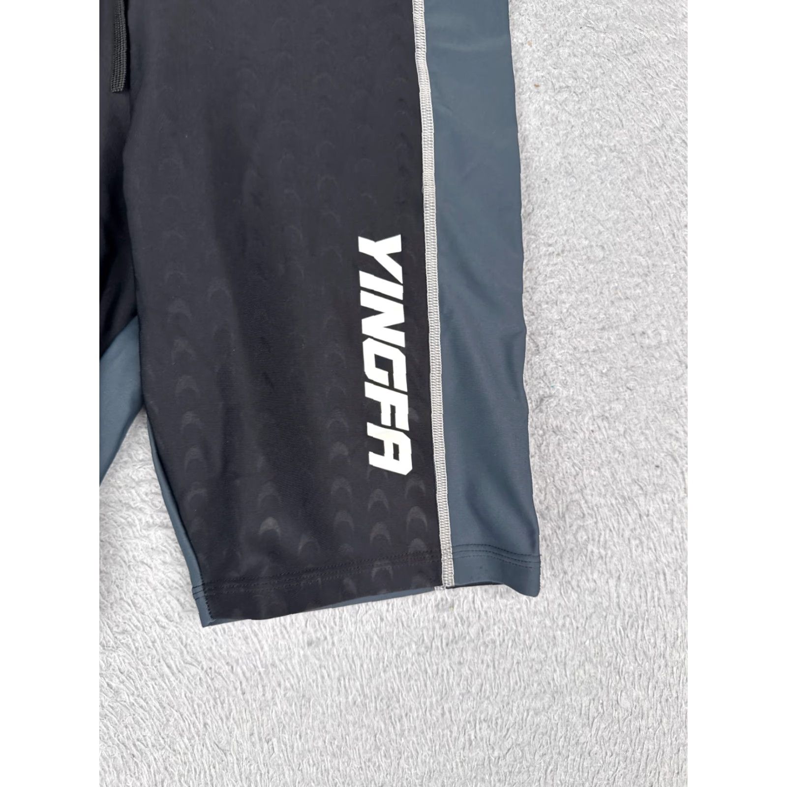 Swims Yingfa Shorts Jammer 2XL Black Gray Spandex Polyester Swim Bottom Men Regular 2XL Court Sports Lifeguard Training Water Polo Size US 39 - 2 Thumbnail