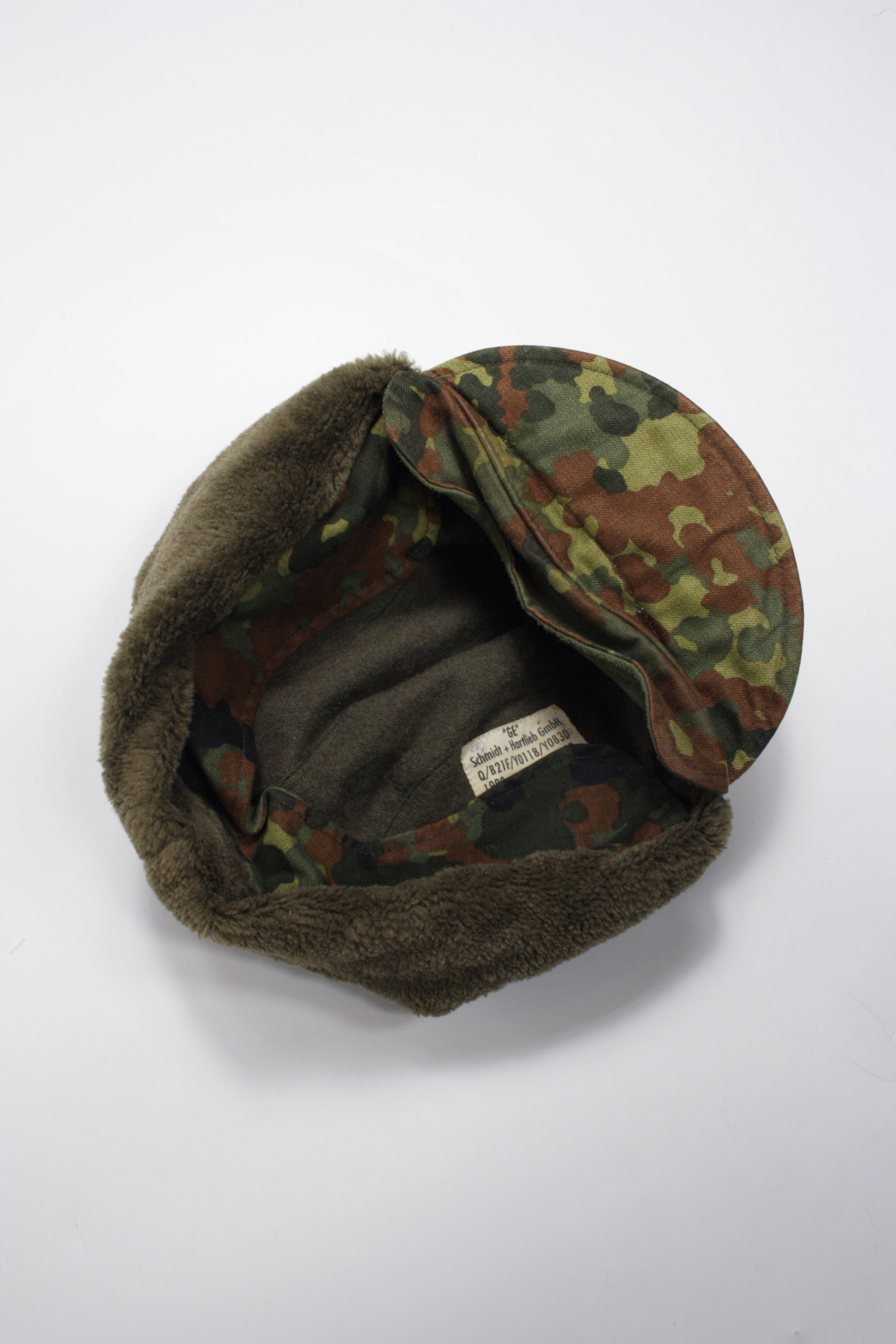 Vintage Schmidt & Harlieb German Army 90s Vintage Bomber Earflap Hat Size 36 - 8 Thumbnail
