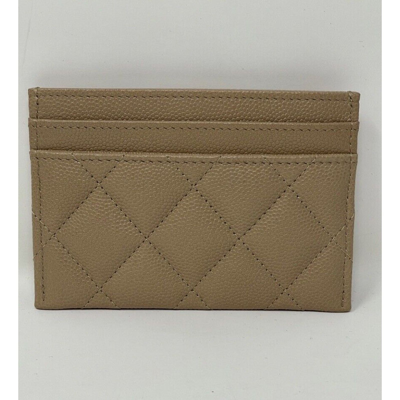 Chanel Auth BNIB Chanel Crystal Beige Flat Card Holder Wallet 22S Size ONE SIZE - 7 Thumbnail