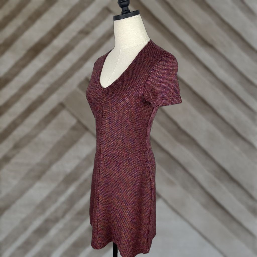 Vintage VINTAGE 90s Mini Dress S Fuchsia Pink Knit Jewel Tone Stripe V-neck  Grunge Retro | Grailed