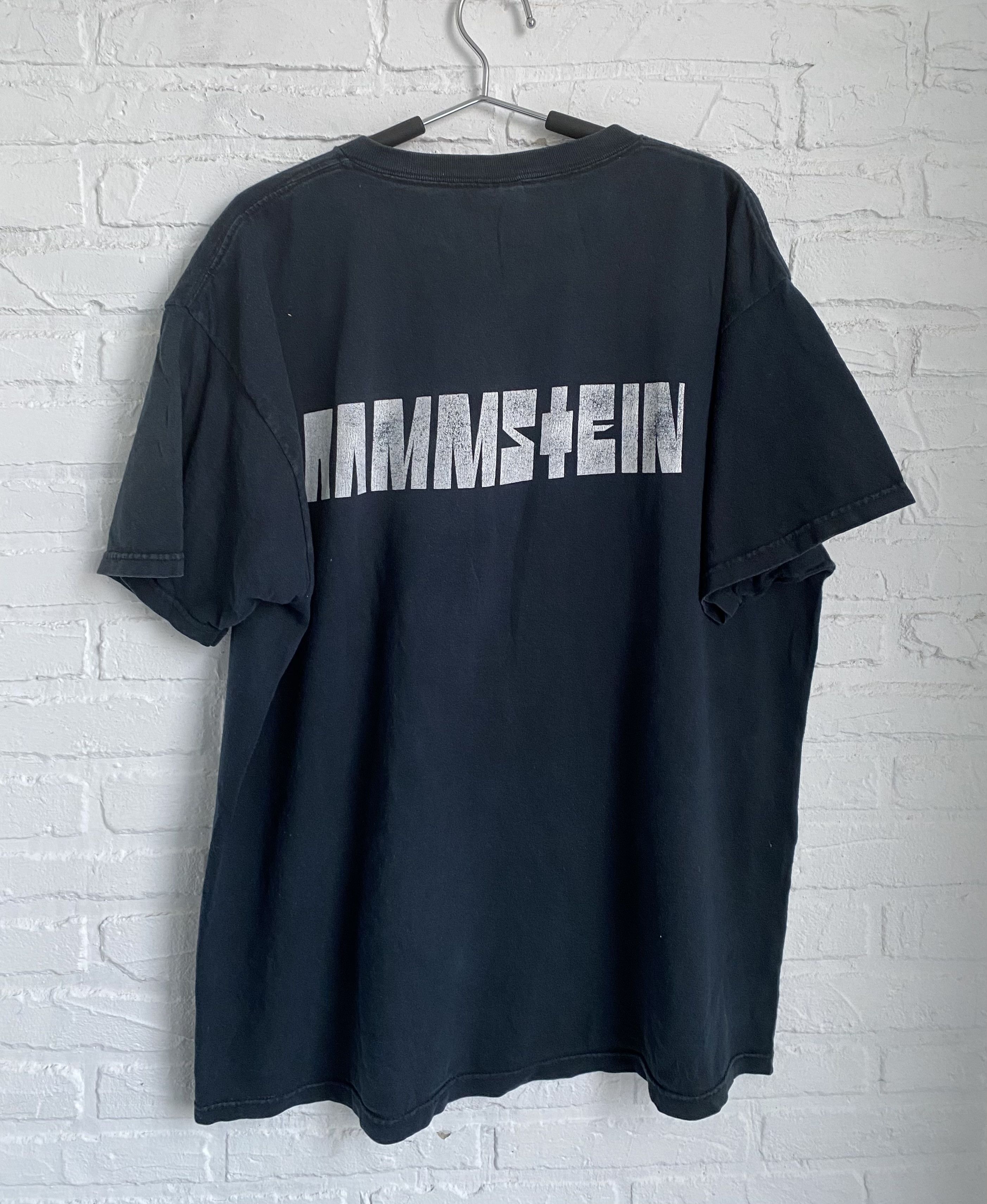 Band Tees × Vintage Vintage 2000s Rammstein tribal logo rock band t-shirt Size US L / EU 52-54 / 3 - 7 Thumbnail