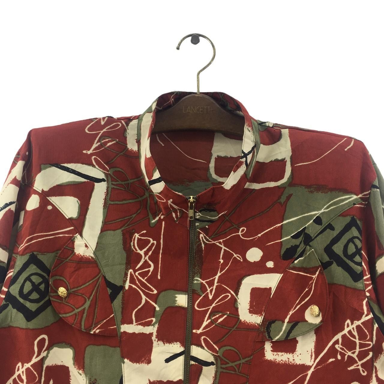 Vintage Vtg 90’ GOLD CAT JAPAN Pop Art Abstract Painting Jacket Size M / US 6-8 / IT 42-44 - 2 Thumbnail