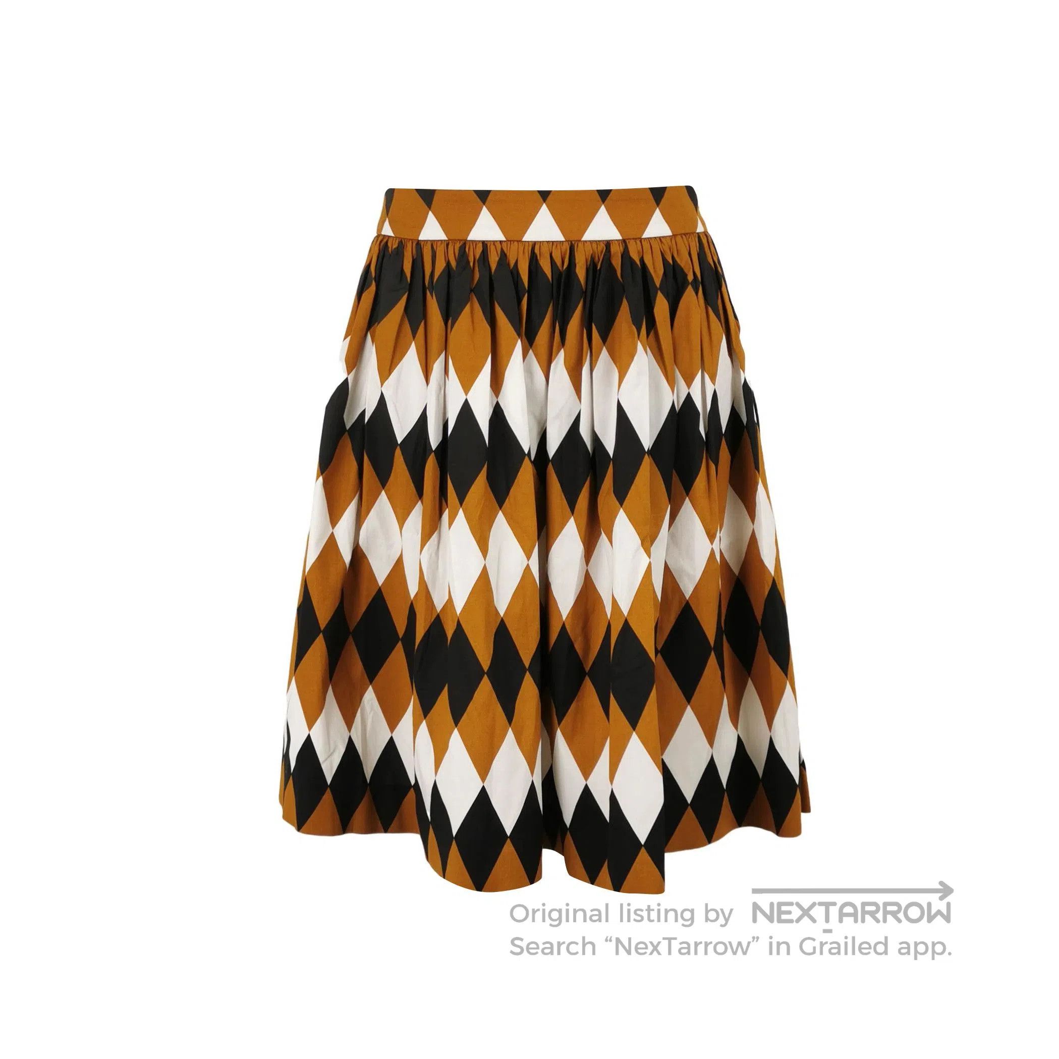 Prada Prada Colorful Diamond Print Ruffled Skirt . Size 37" - 1 Thumbnail